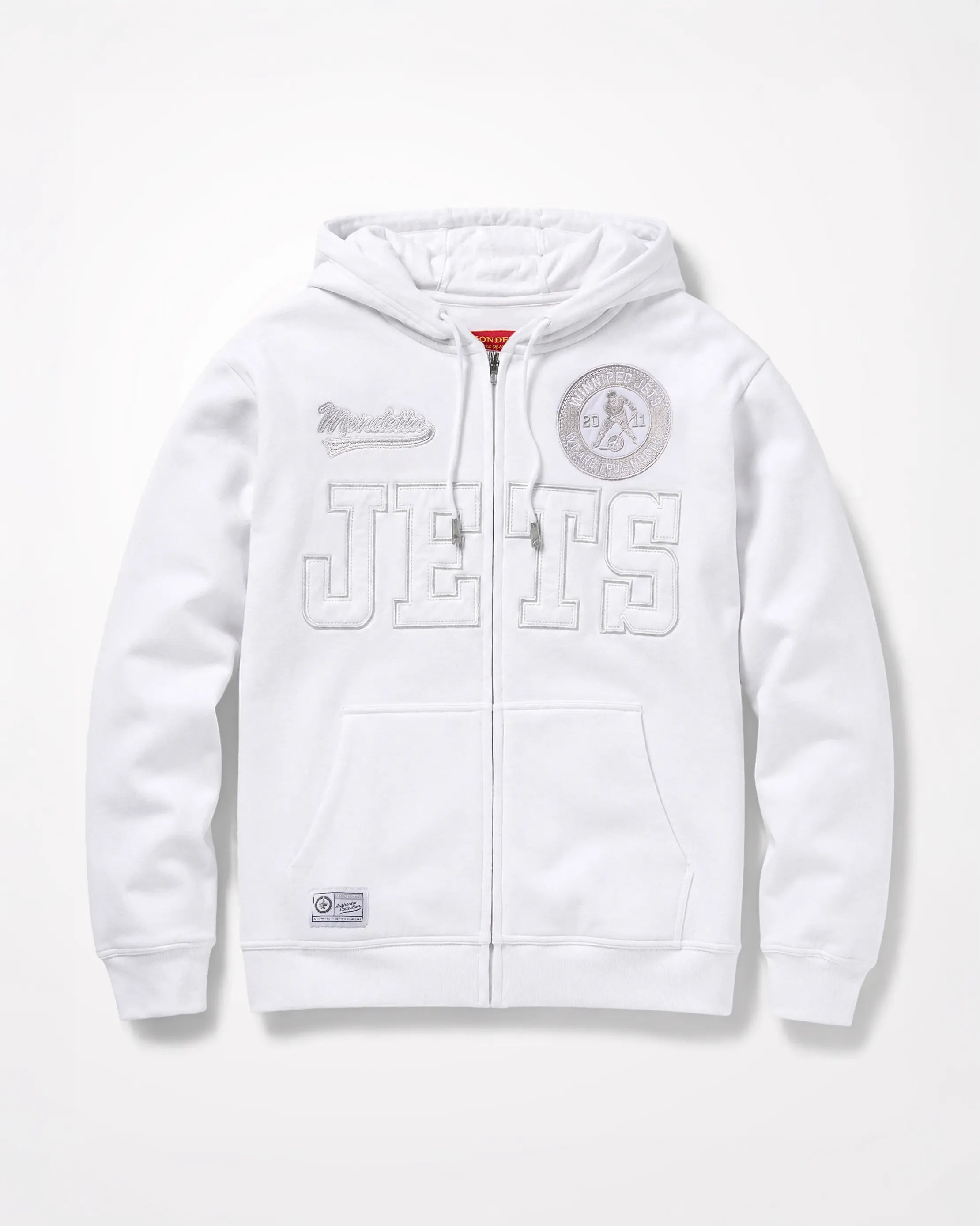 For general description, go to 'Main Product Description' region - The Jets Playoff Zip-Up Hoodie - White