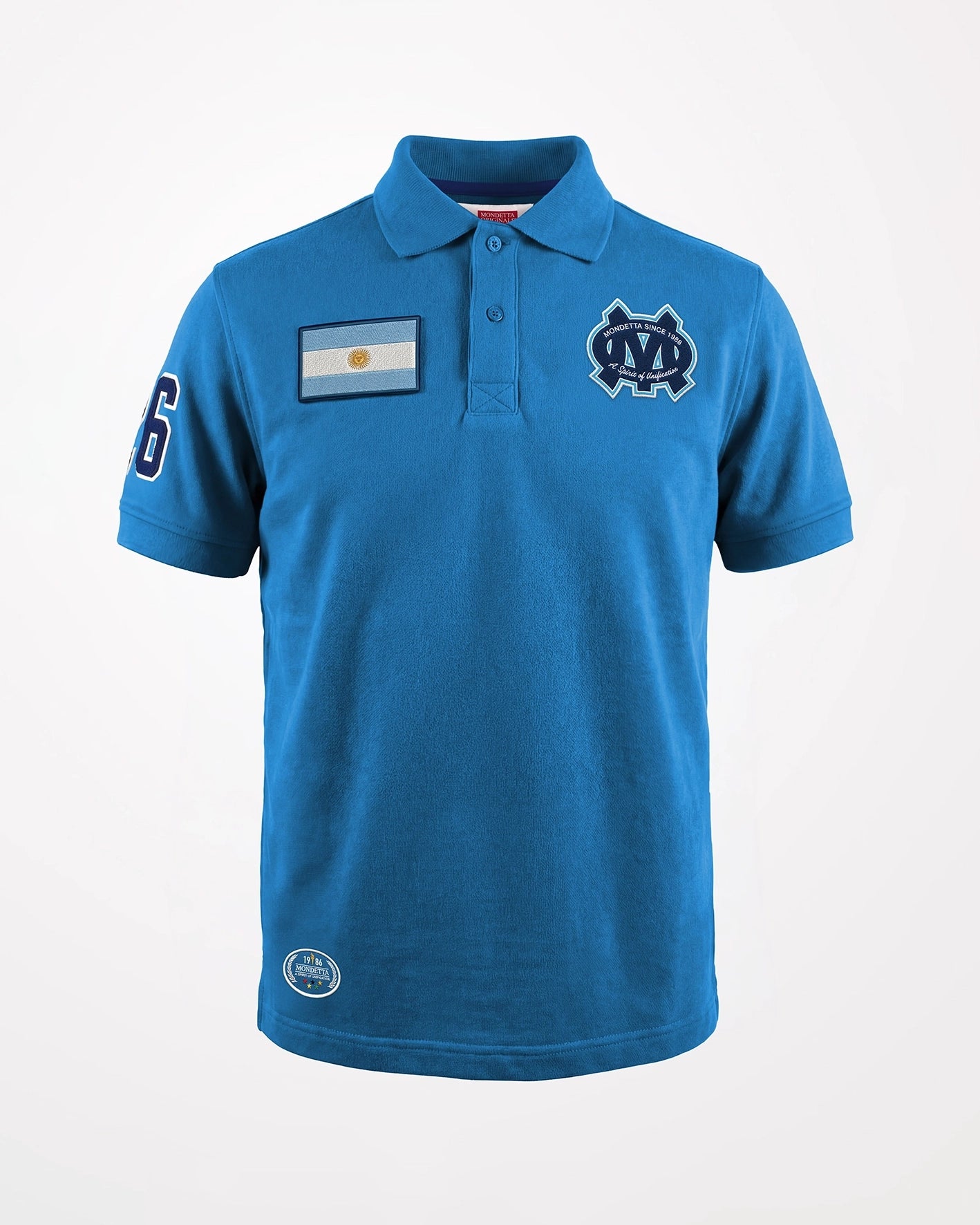 For general description, go to 'Main Product Description' region - The Match Day Polo - Match Day Polo Blue/Argentina