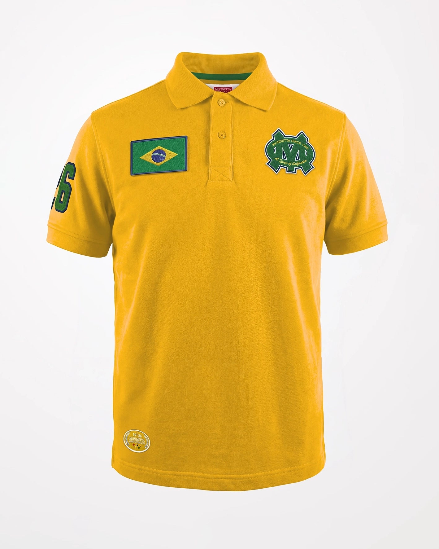 For general description, go to 'Main Product Description' region - The Match Day Polo - Match Day Polo Yellow/Brazil