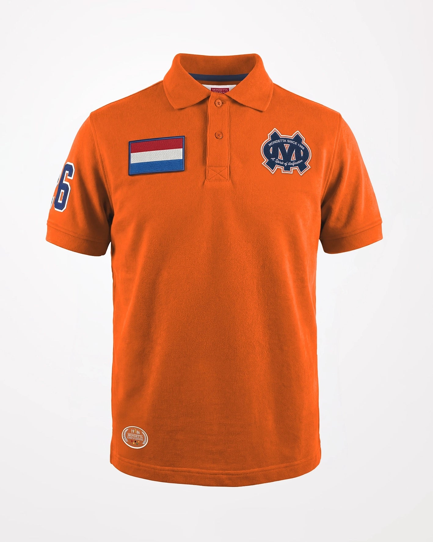 For general description, go to 'Main Product Description' region - The Match Day Polo - Match Day Polo Orange/Netherlands