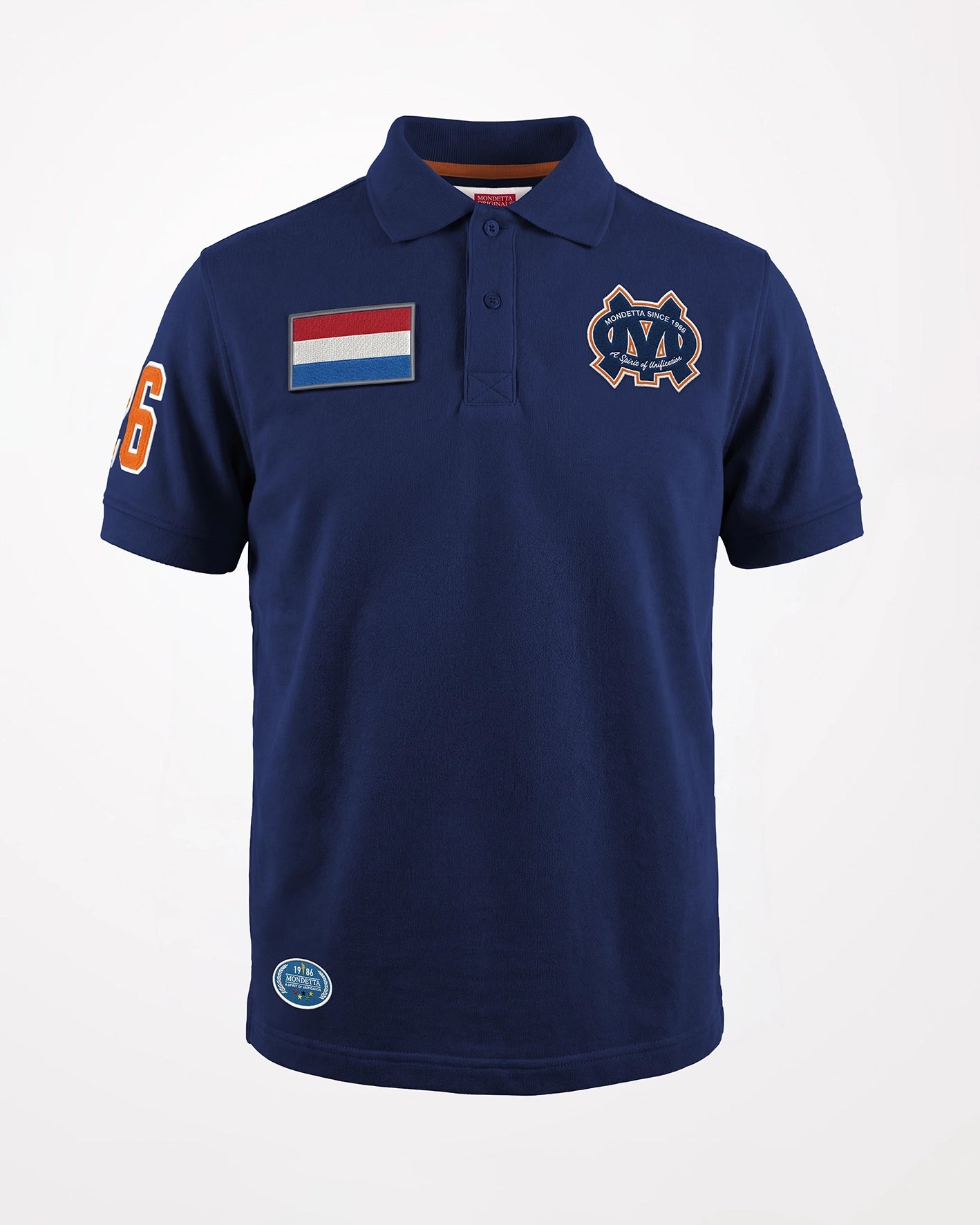For general description, go to 'Main Product Description' region - The Match Day Polo - Match Day Polo Navy/Netherlands