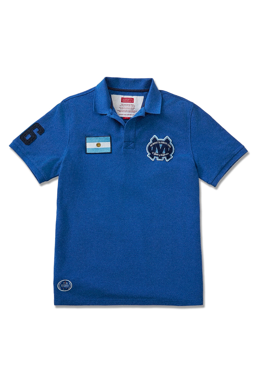 For general description, go to 'Main Product Description' region - The Match Day Polo - Match Day Polo Blue/Argentina