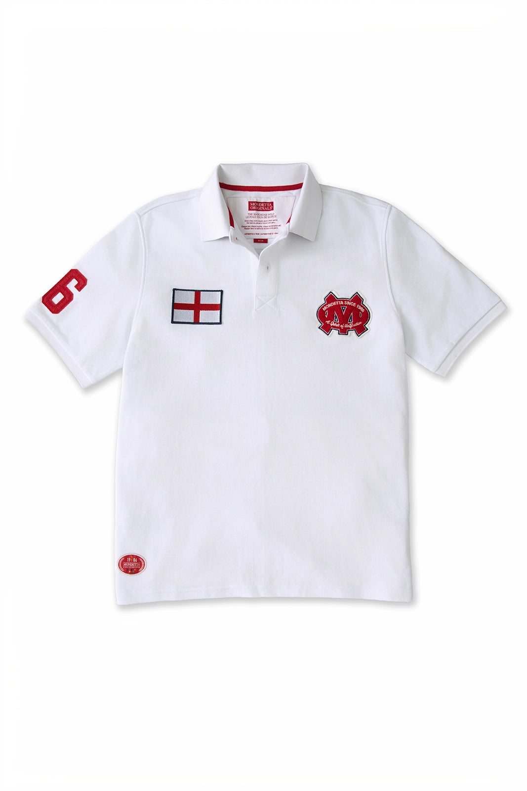 The Match Day Polo - Match Day Polo White/England