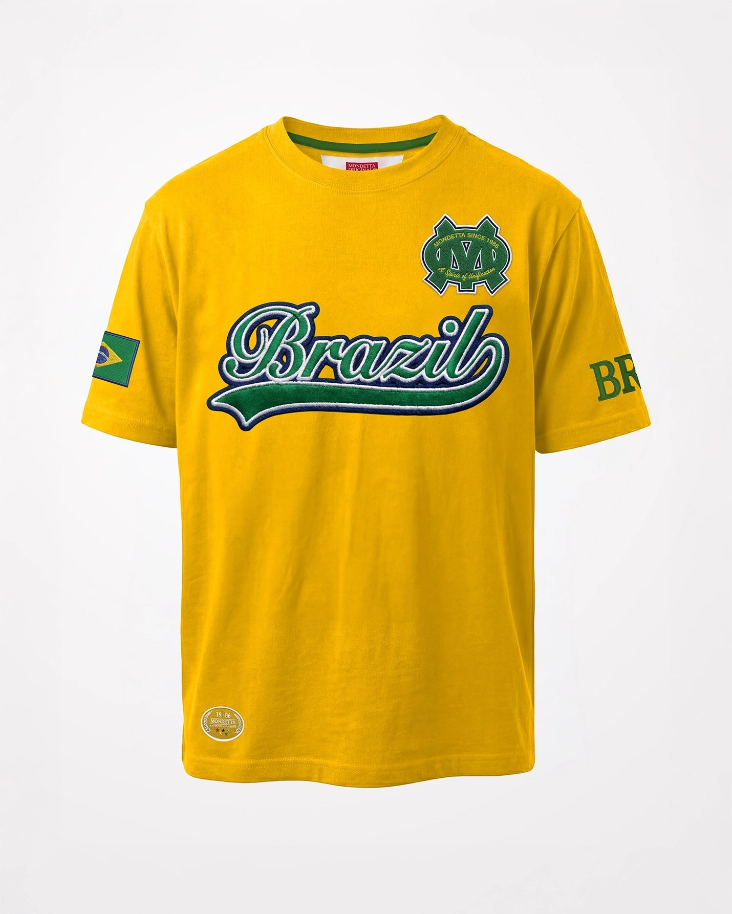 For detailed item description, go to 'Long Product Description' region - The Match Day T-Shirt - Match Day Yellow/Brazil