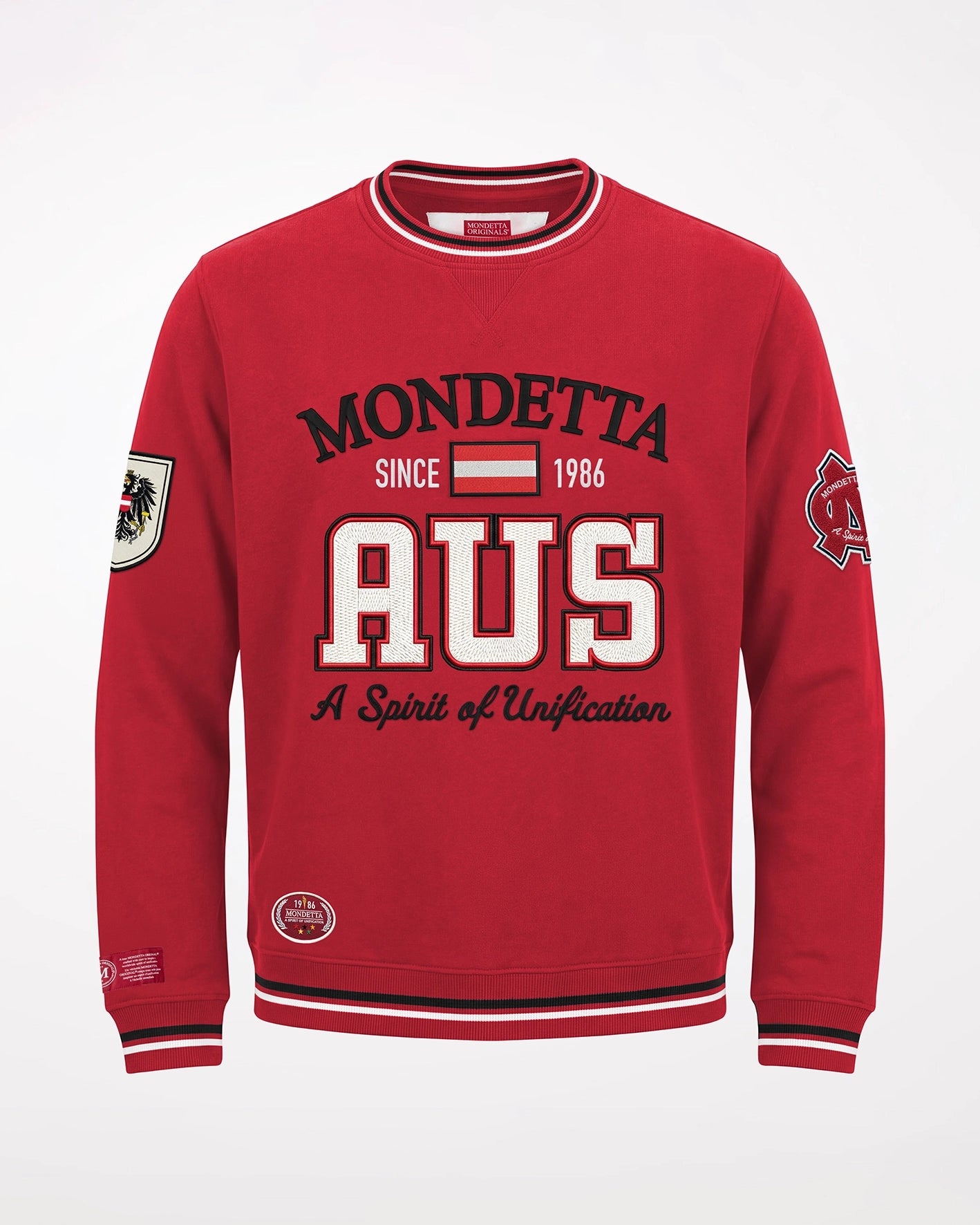 For general description, go to 'Main Product Description' region - The All Star Crew Neck Sweatshirt - All Star Red/Austria