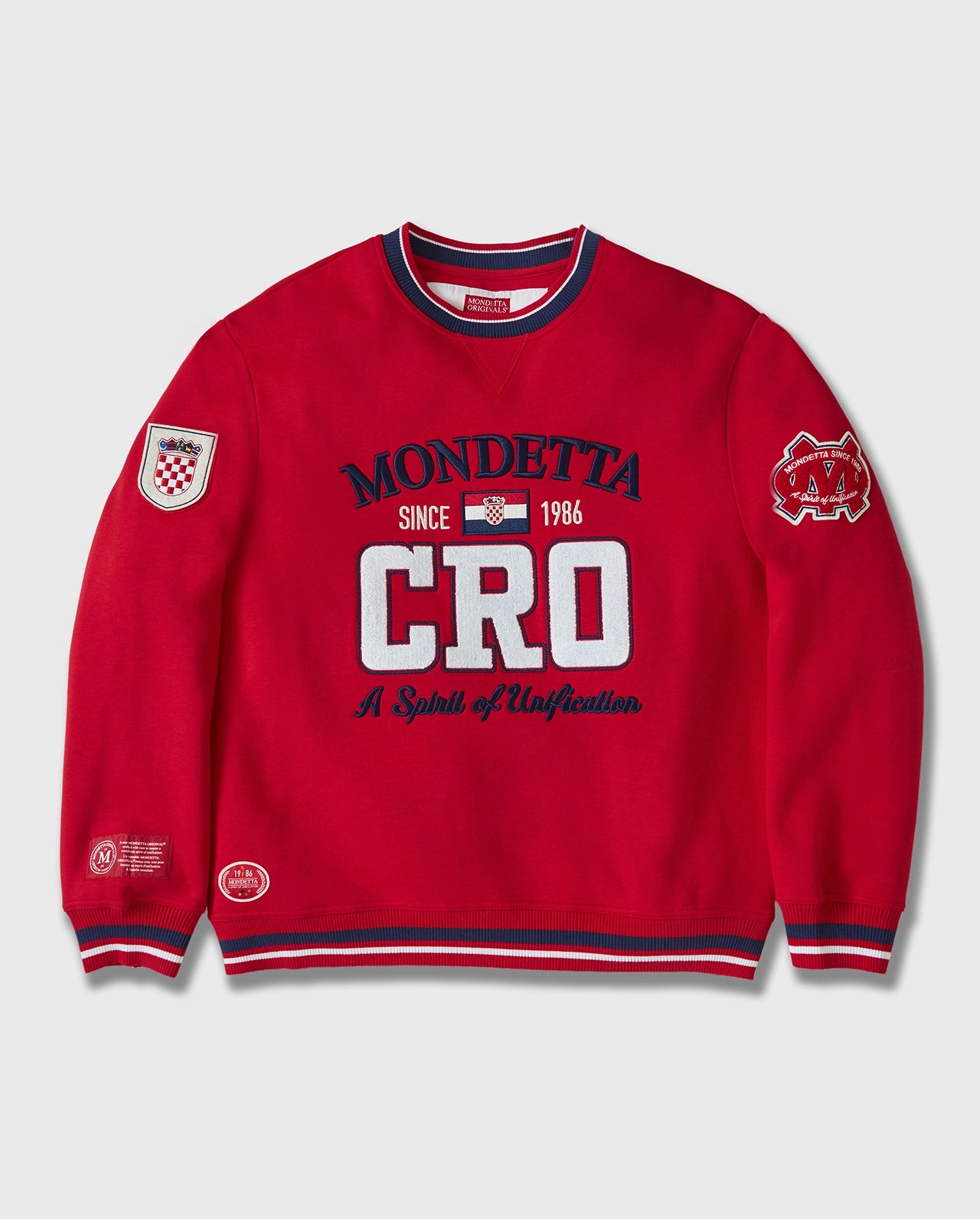 For detailed item description, go to 'Long Product Description' region - The All-Star Crew Neck Sweatshirt - All Star Red/Croatia