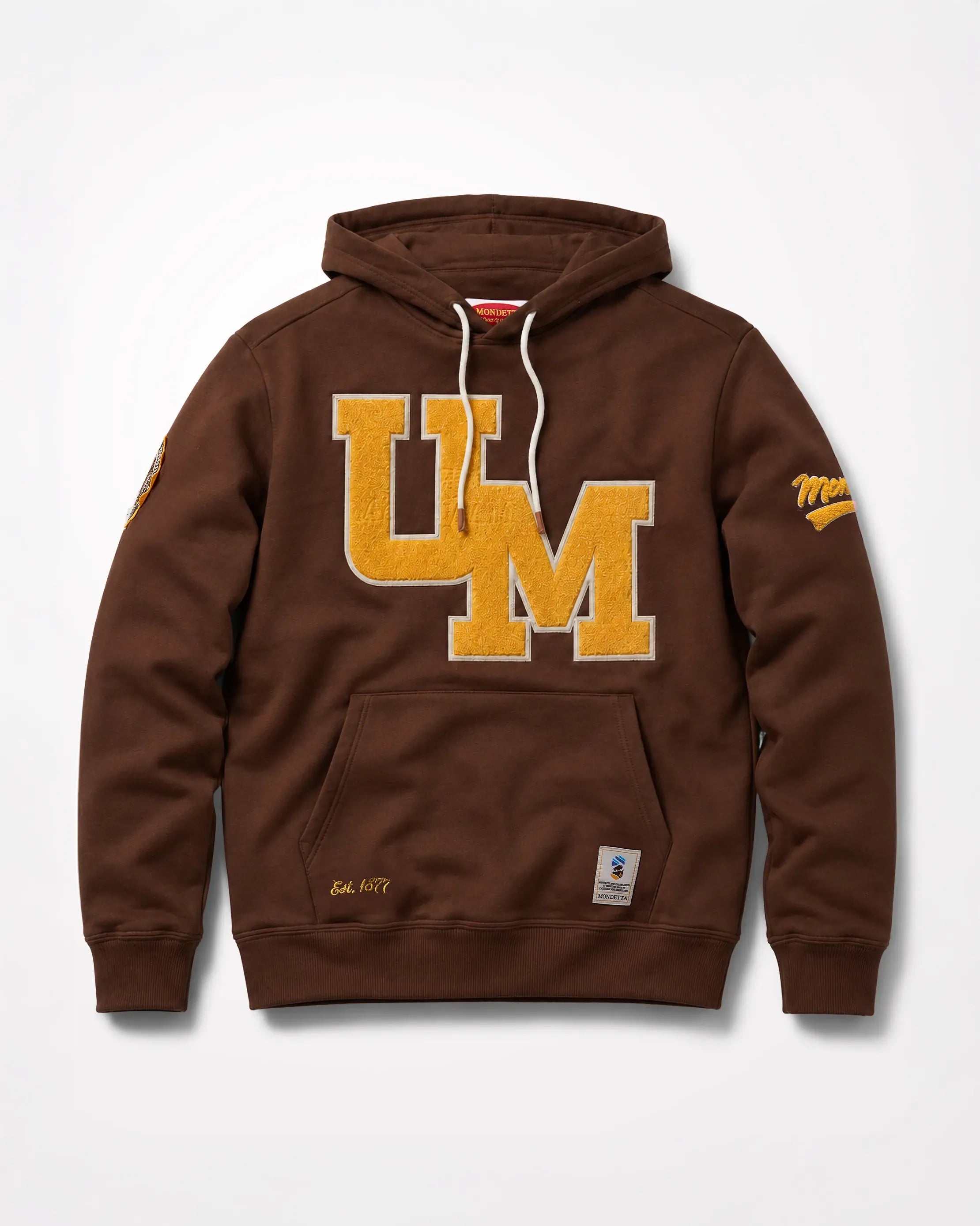 For general description, go to 'Main Product Description' region - The UOM Hoodie - Chocolate Brown