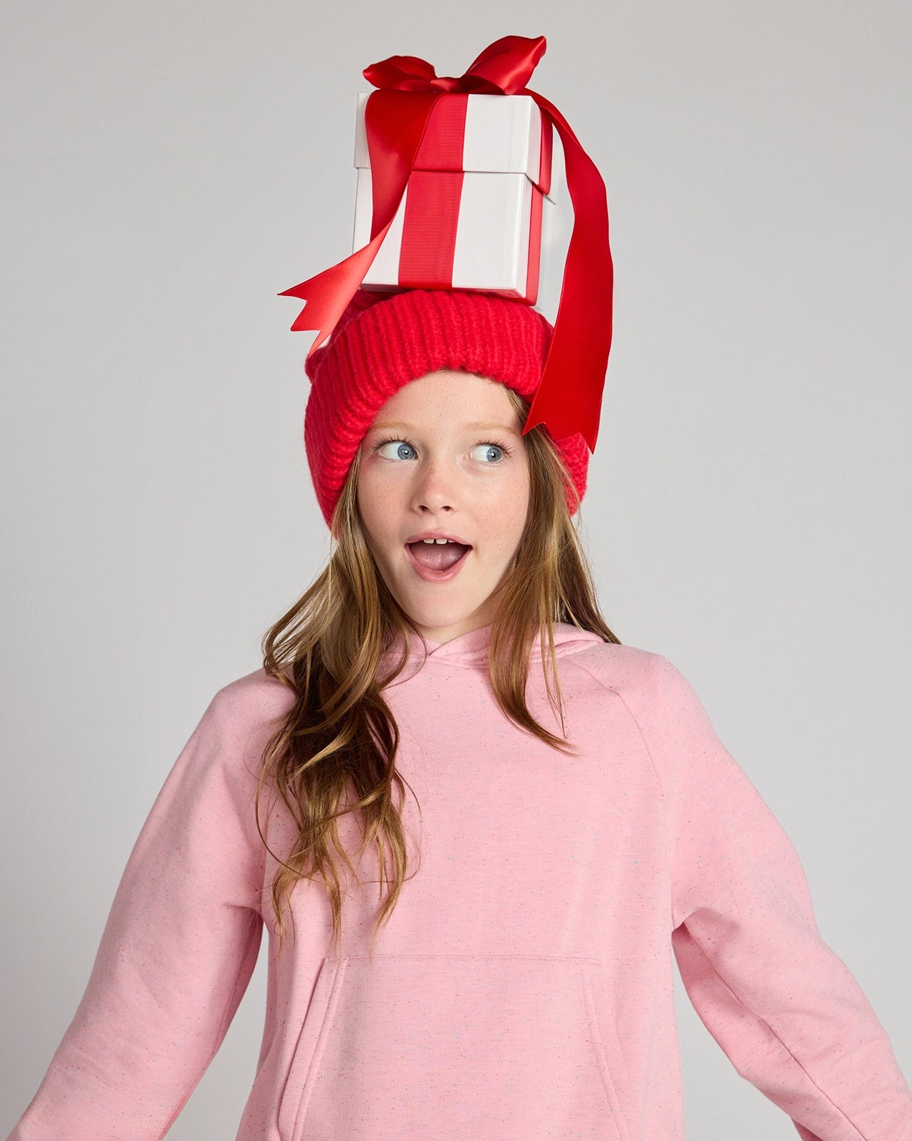 The Kids' Ecovero™ + GRS Certified Recycled Poly Candy Fleece Hoodie - Bubblegum Pink