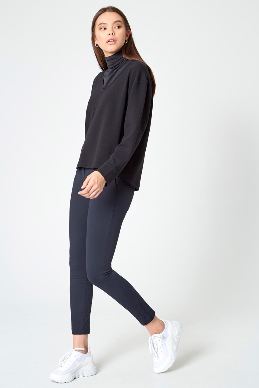 Bravado High-Rise Skinny Twill Pant - Black