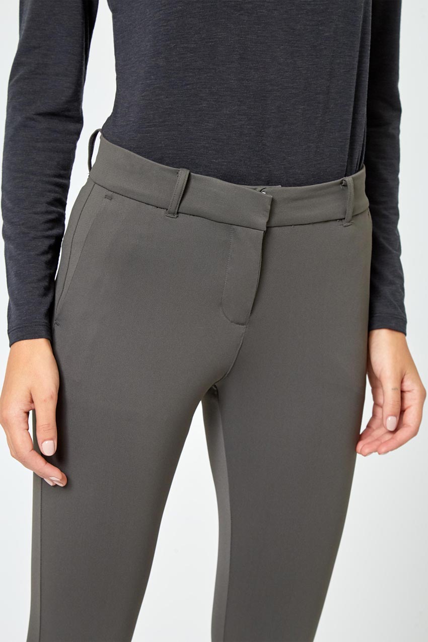 Bravado High-Rise Skinny Twill Pant - Dark Forest