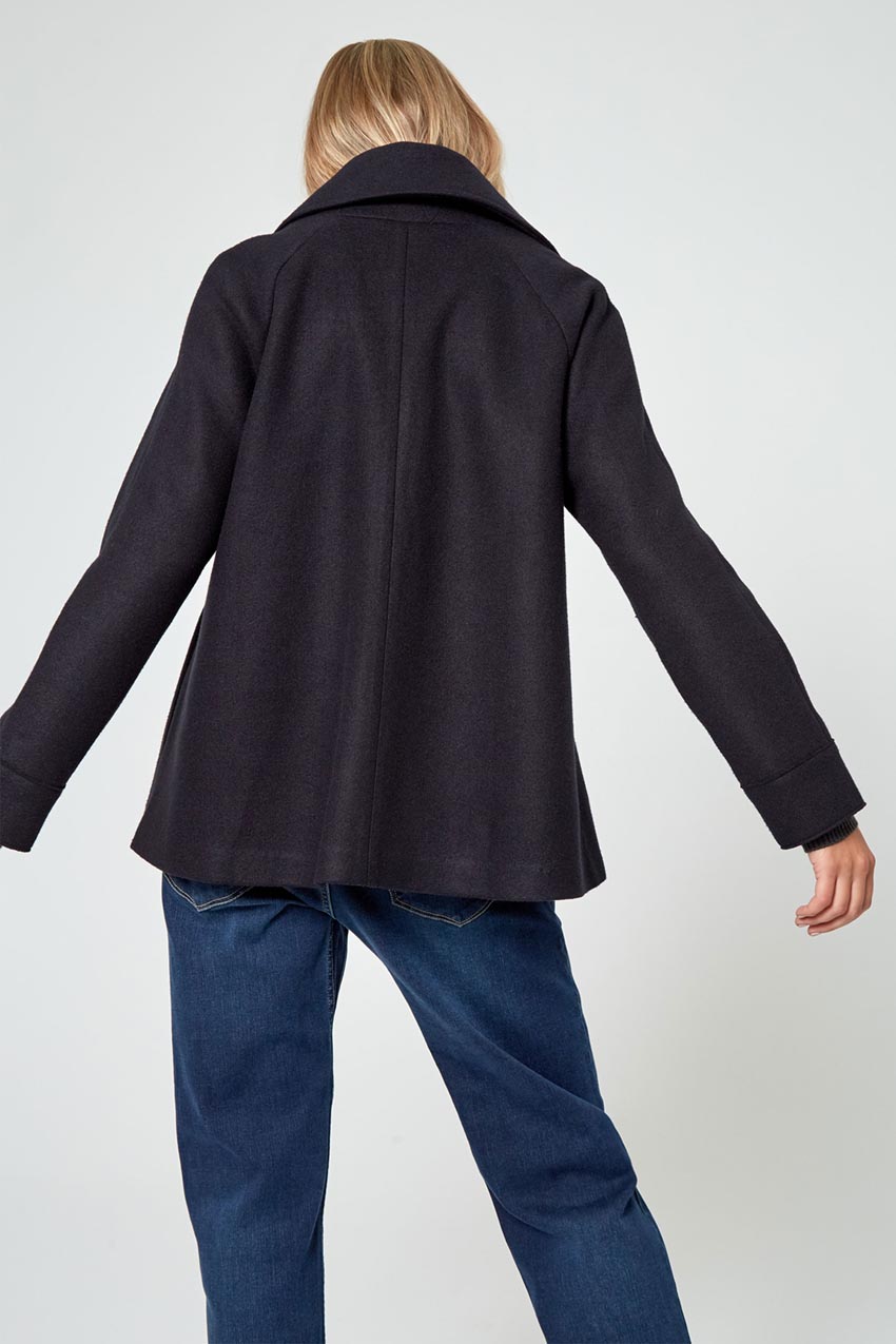 Sophisticate A-Line Wool Jacket - Black