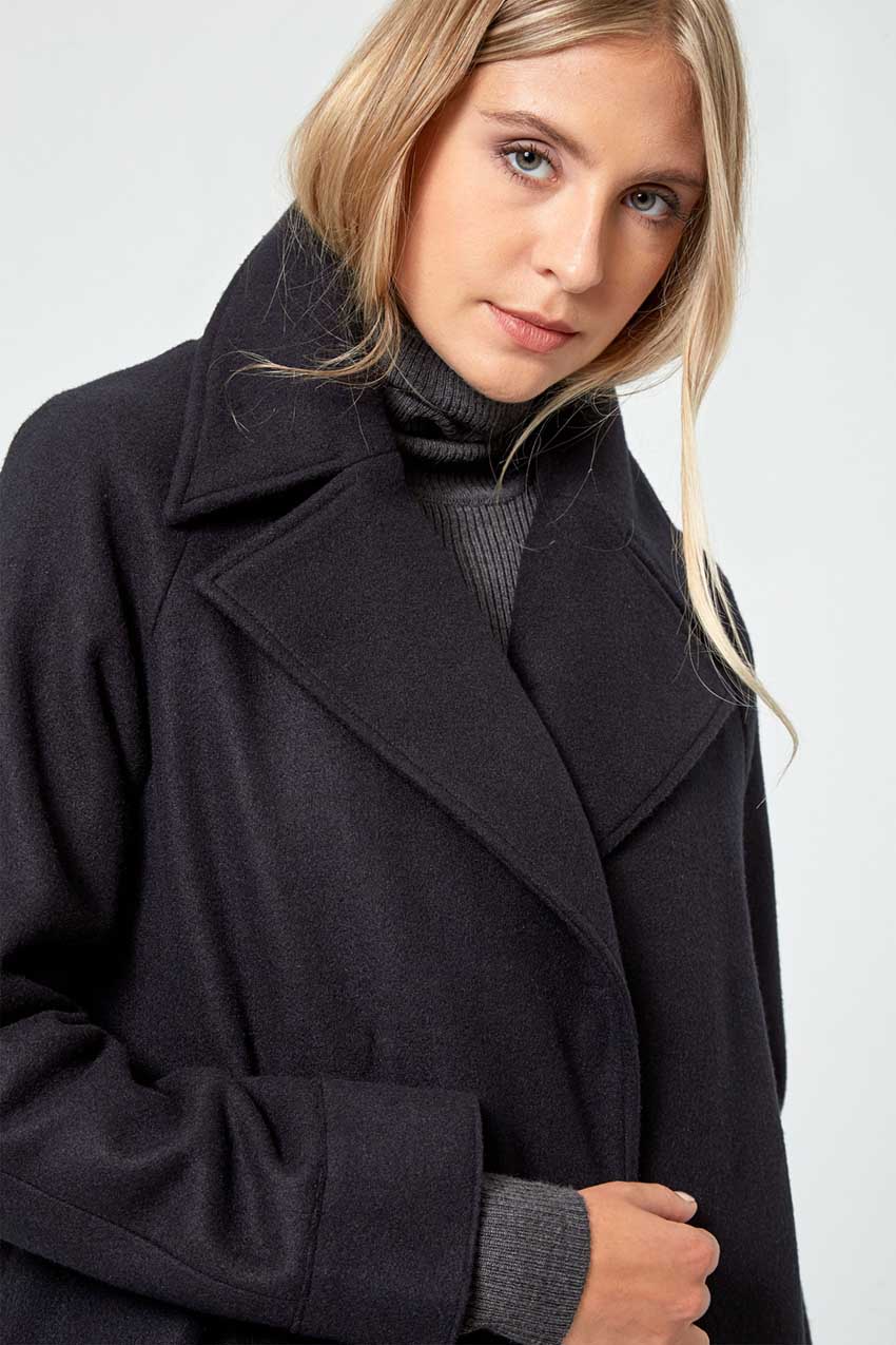 Sophisticate A-Line Wool Jacket - Black