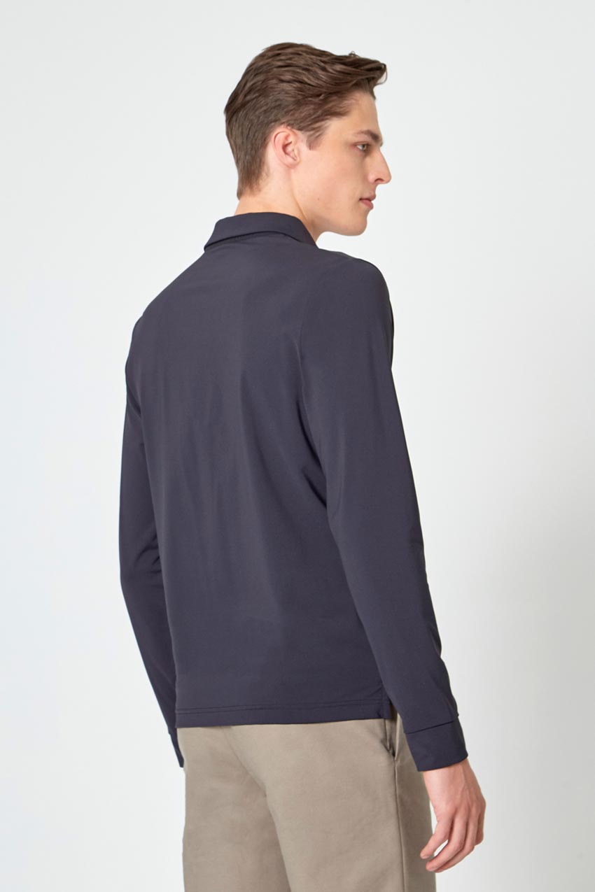 Endgame Sustainable Long Sleeve Polo - Black