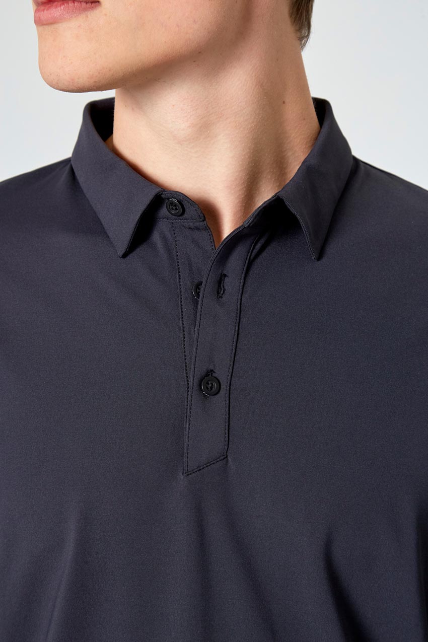 Endgame Sustainable Long Sleeve Polo - Black