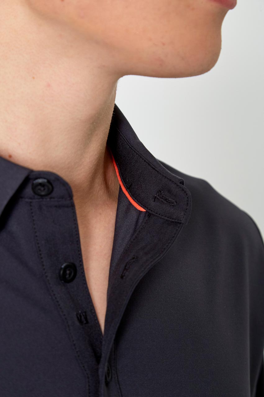 Endgame Sustainable Long Sleeve Polo - Black