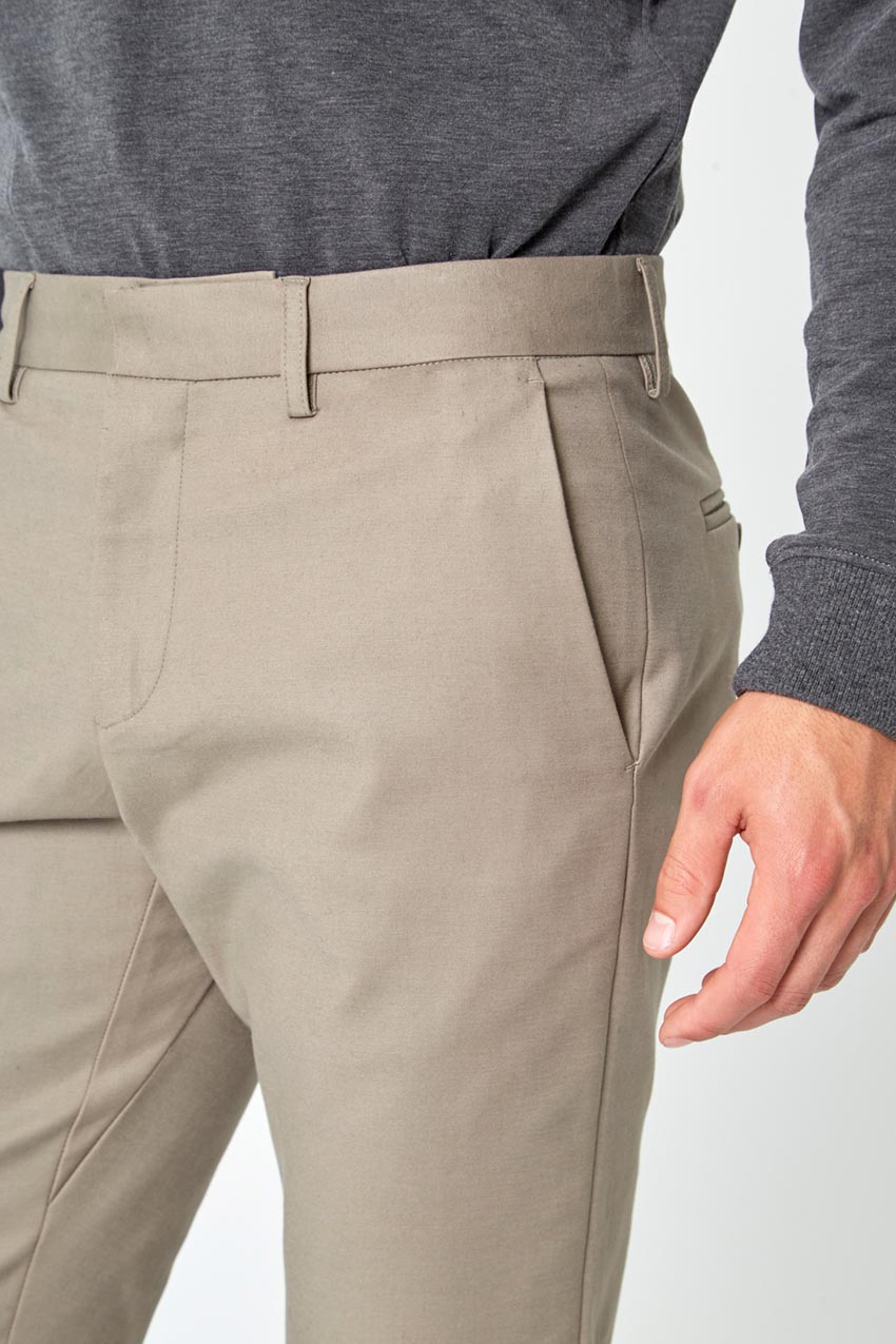Acumen Slim Twill Pant - Mushroom Grey