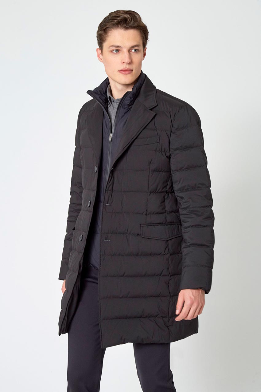 Rapport Puffer Jacket with Removable Fooler - Black