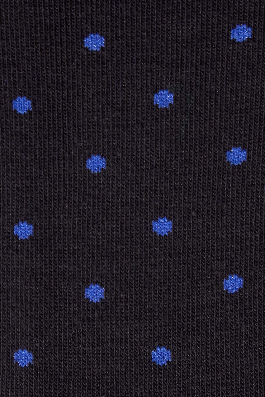 Reflex Technical Crew Dress Sock - Black/Cobalt Dots
