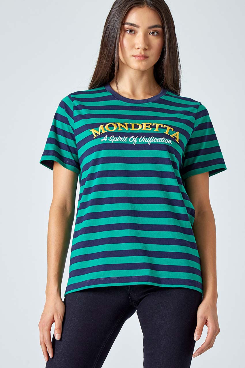 Chase Striped Logo Tee - Shamrock Stripe