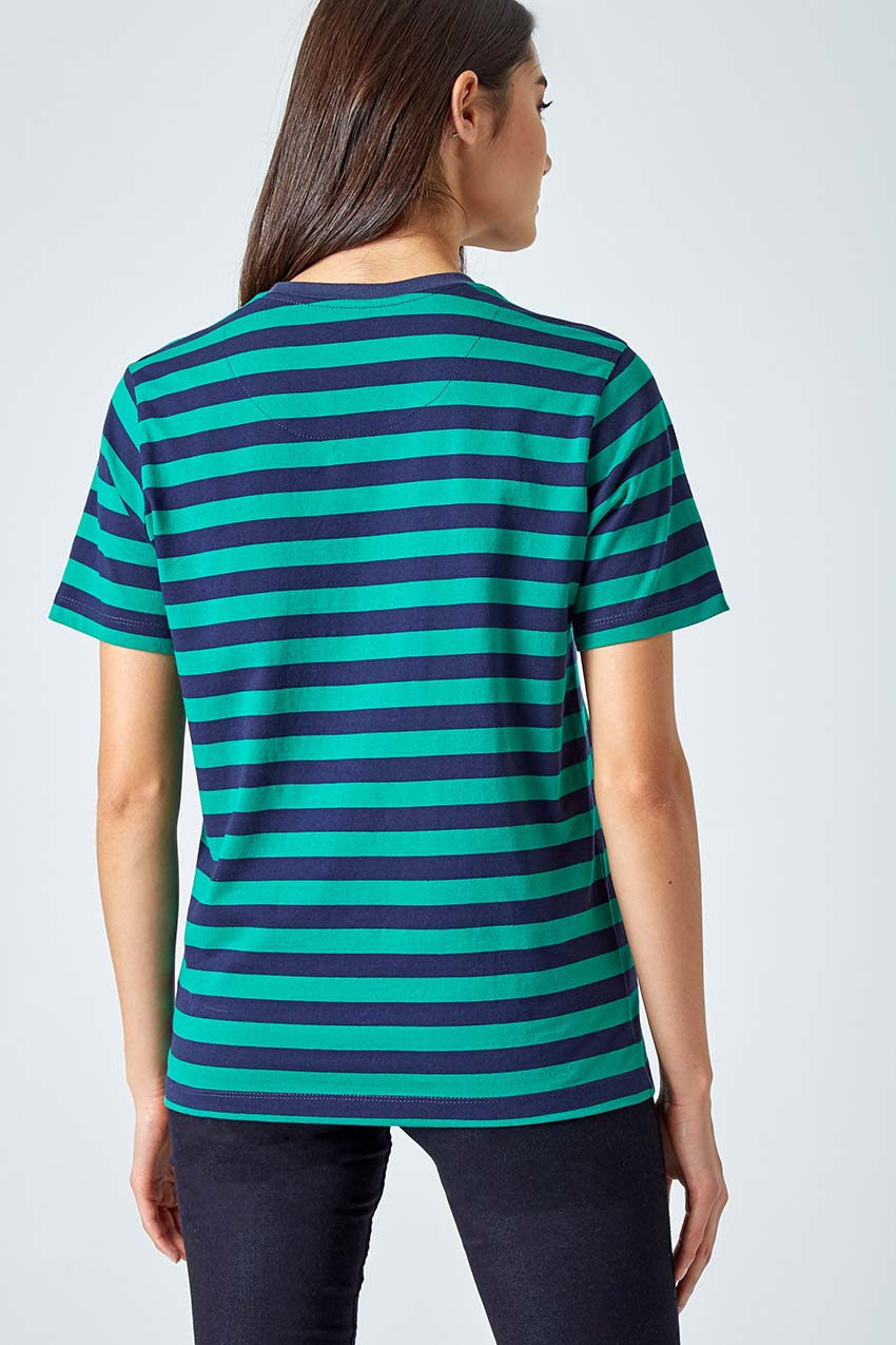 Chase Striped Logo Tee - Shamrock Stripe