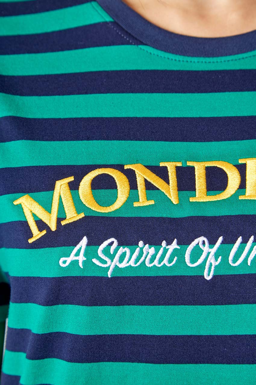 Chase Striped Logo Tee - Shamrock Stripe