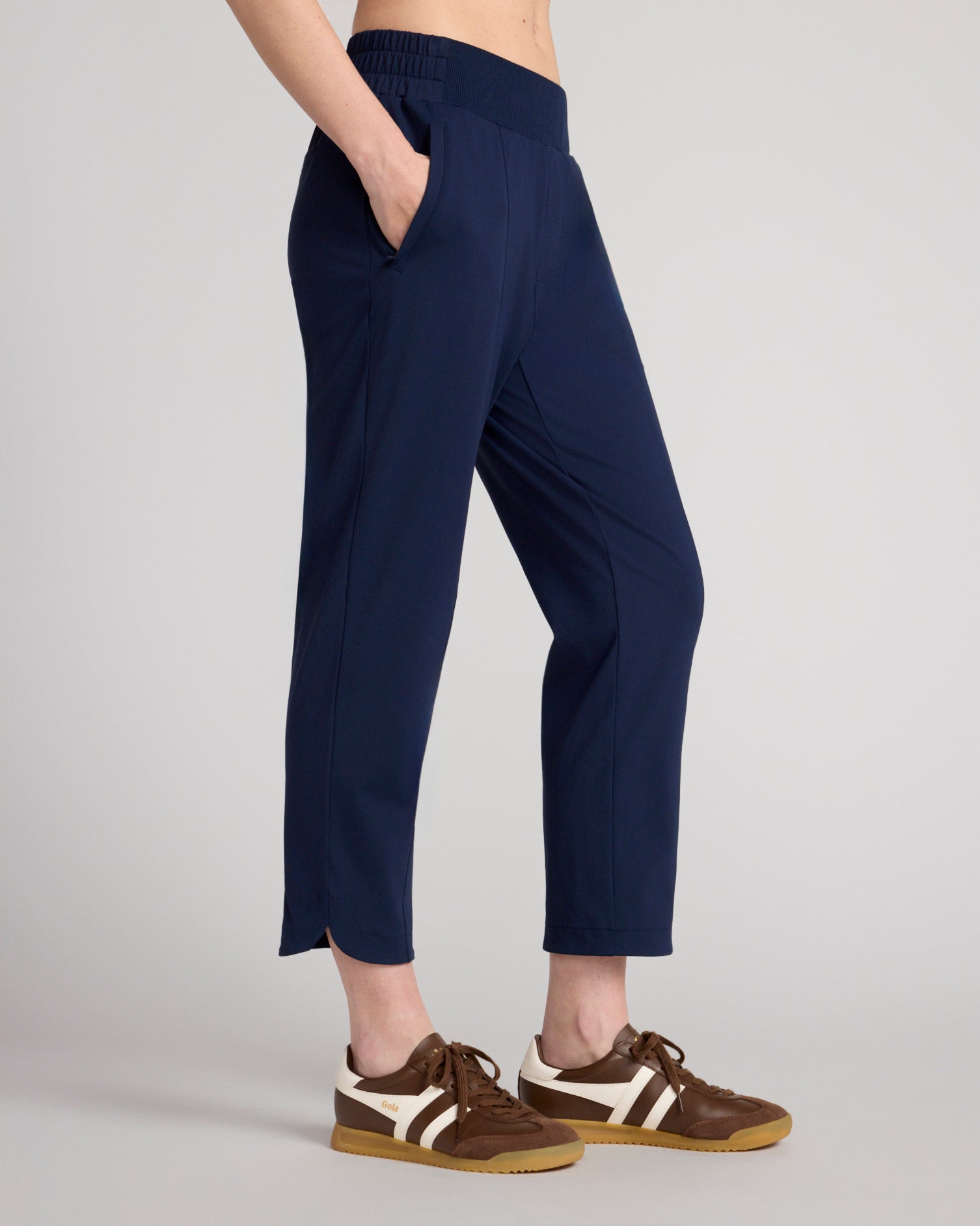 The Soft Stretch GRS Certified Recycled Nylon Weekend Pant - Navy Blazer