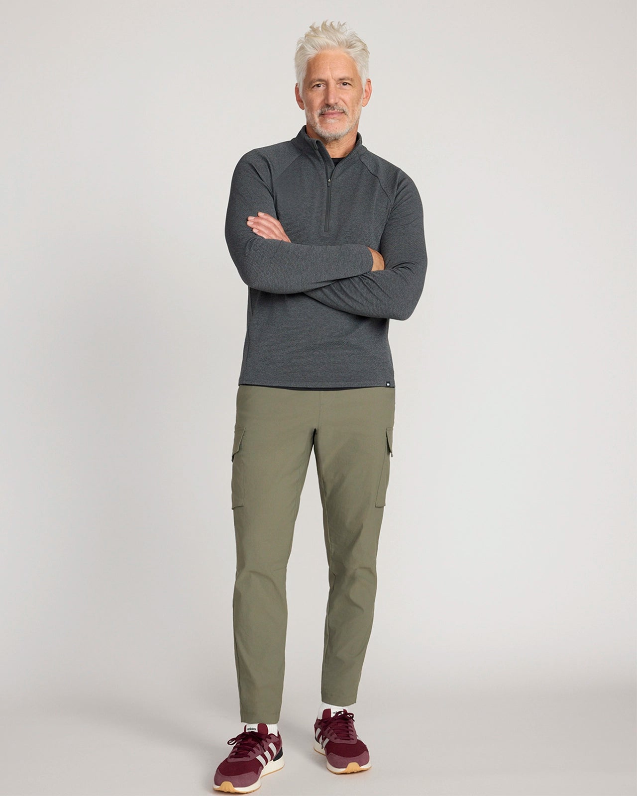 The Active Stretch GRS Certified Recycled Poly Melange 1/4 Zip