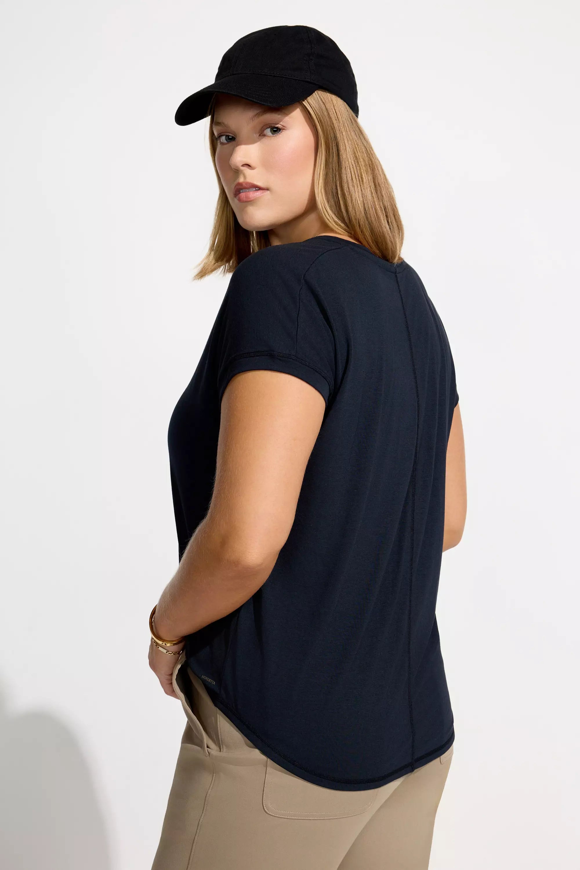 Women’s V-Neck Short Sleeve Tee - Black