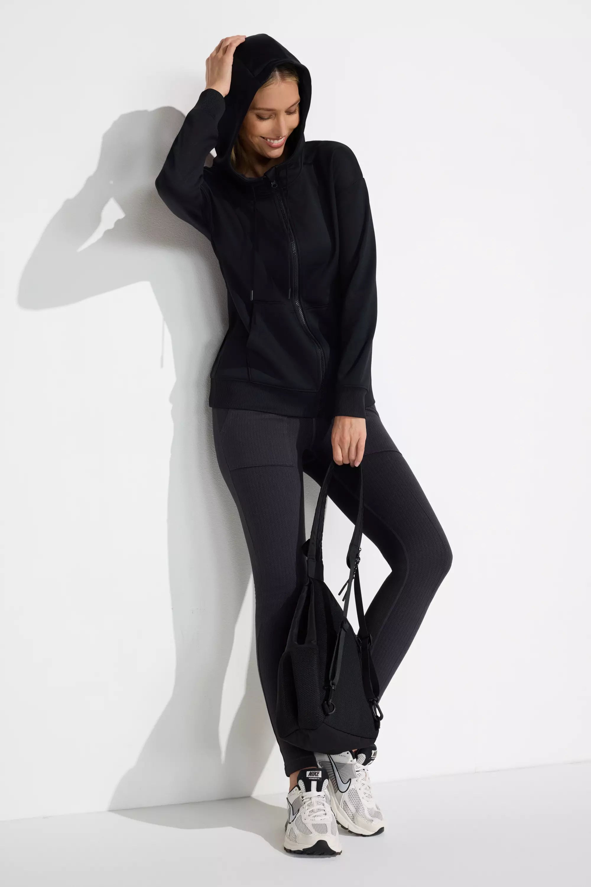 Women’s Full Zip Performance Hoodie - Black