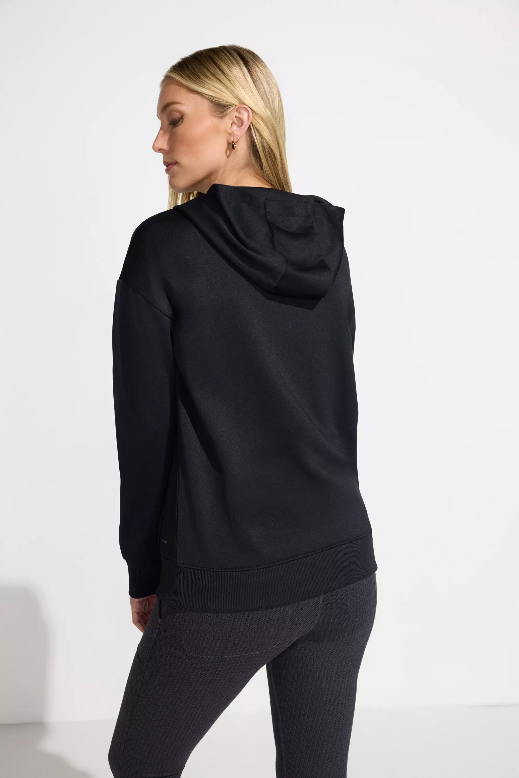 Women’s Full Zip Performance Hoodie - Black