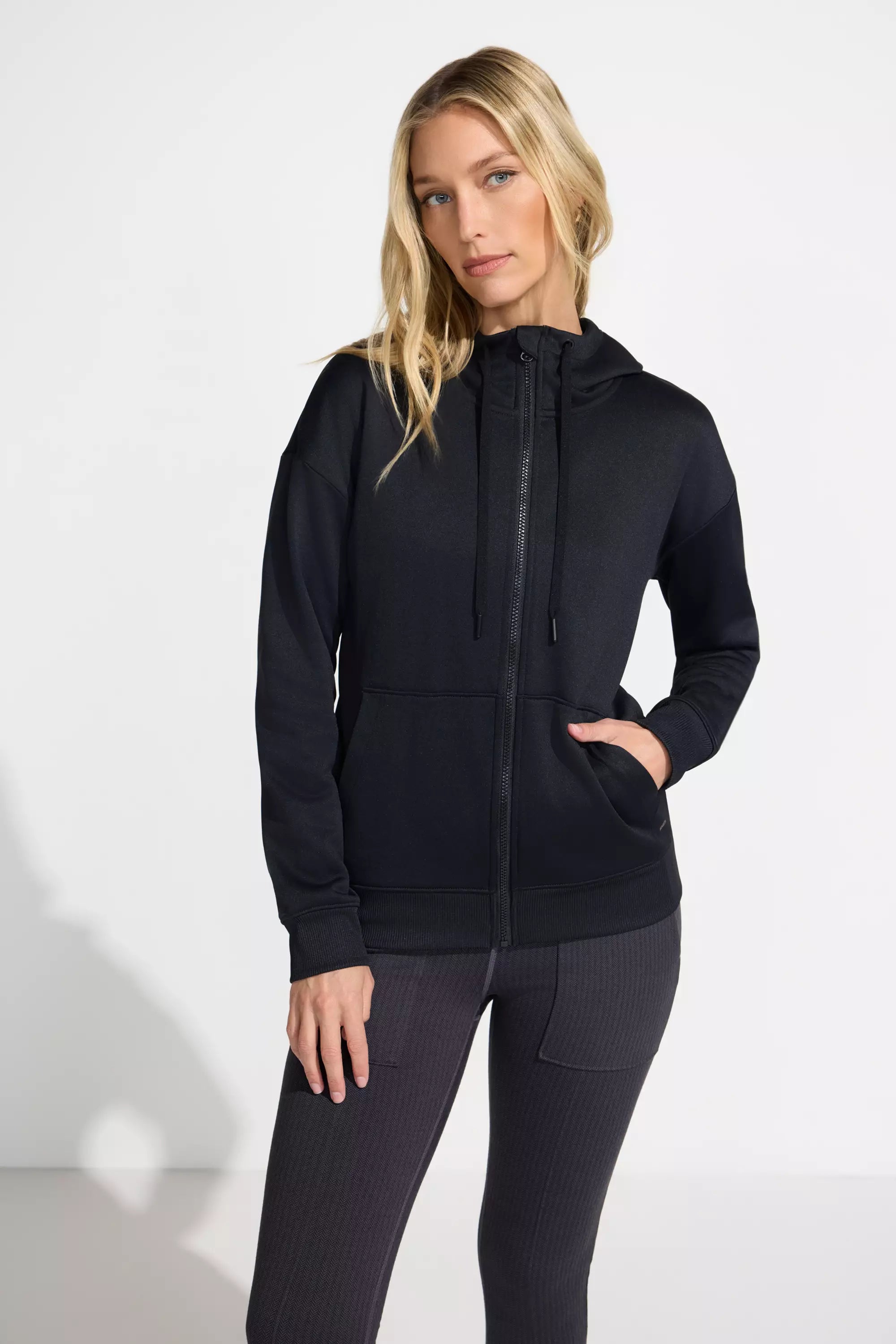 Women’s Full Zip Performance Hoodie - Black