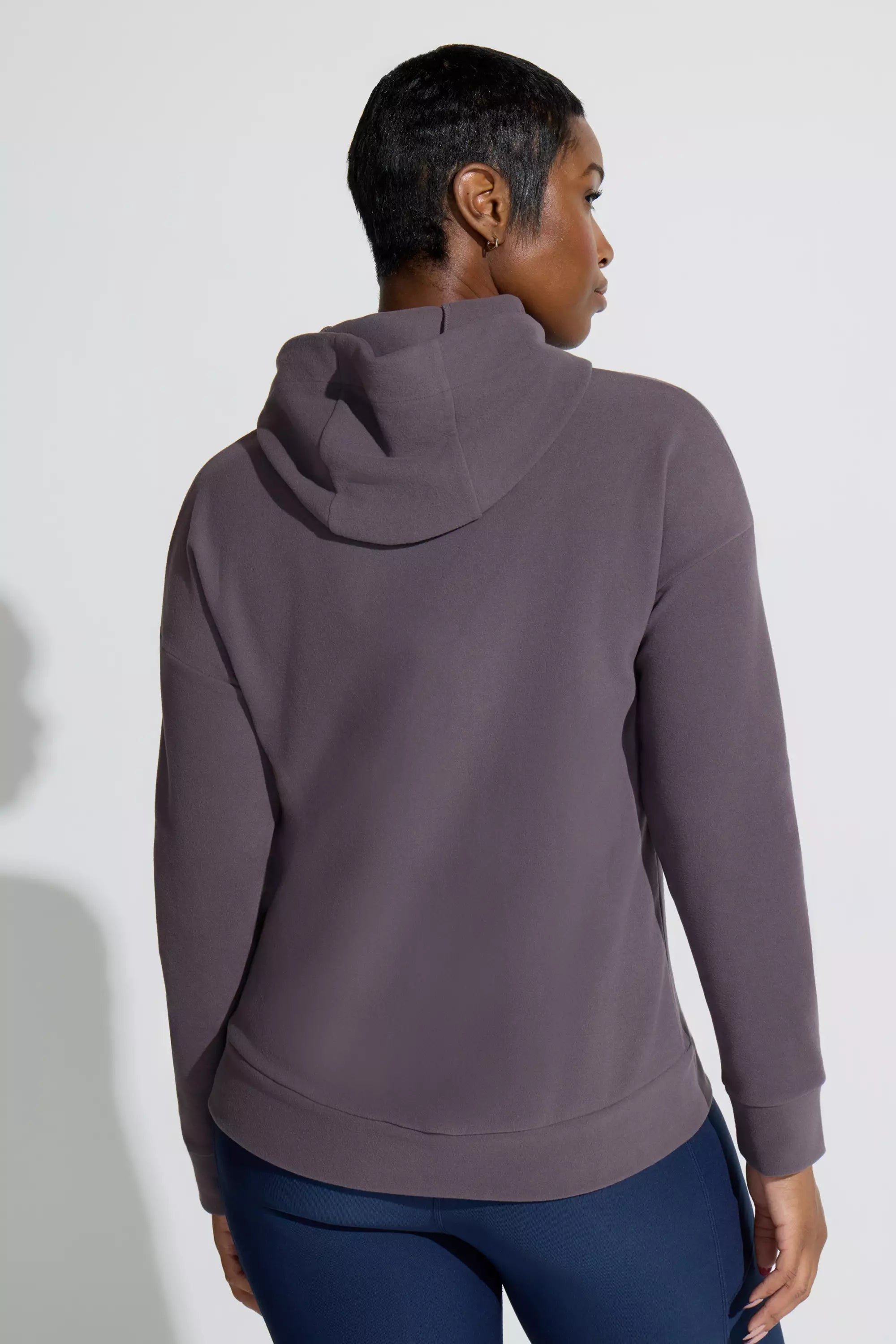 Women’s Cozy Full-Zip Velour Hoodie - Purple
