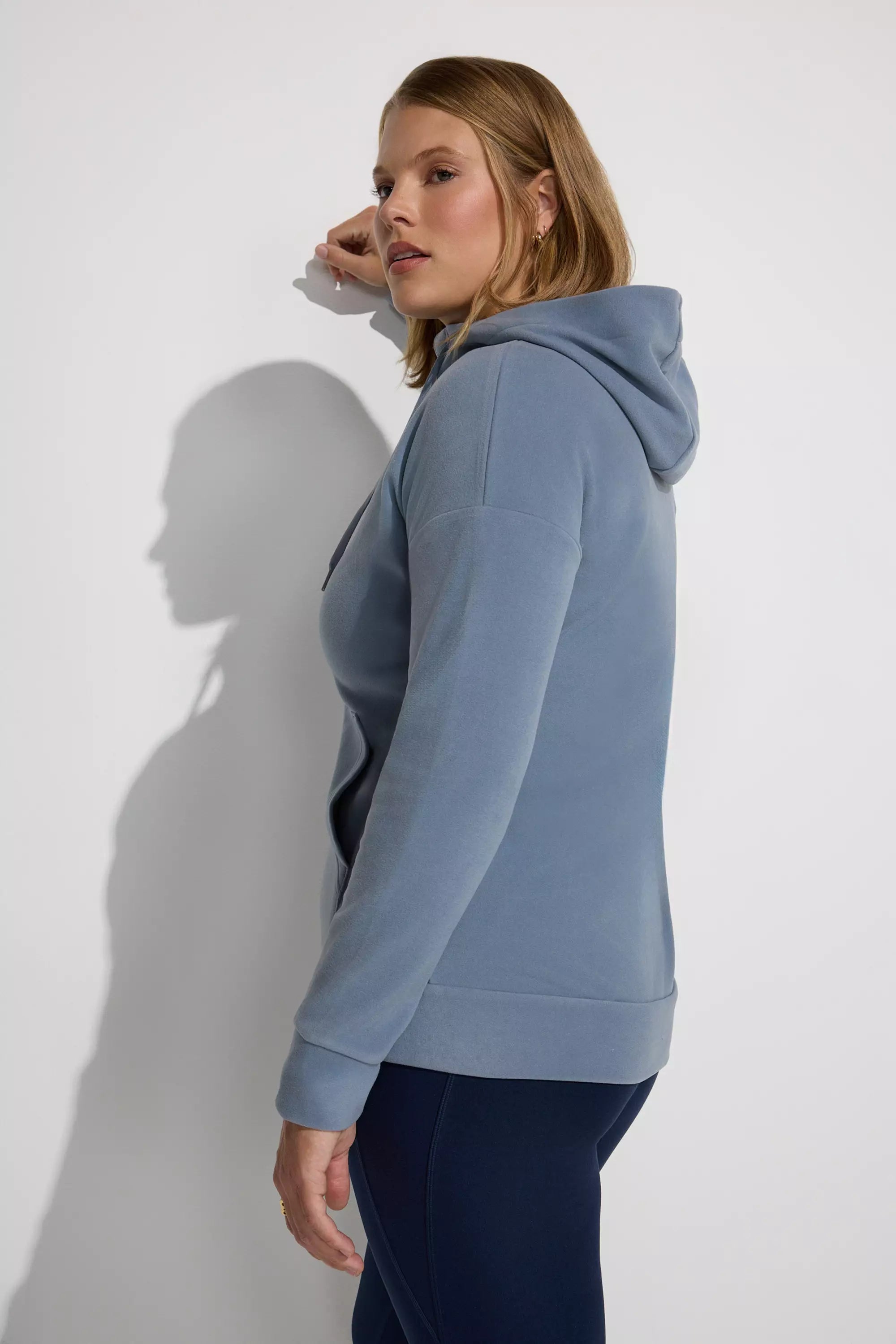 Women’s Cozy Full-Zip Velour Hoodie - Gray