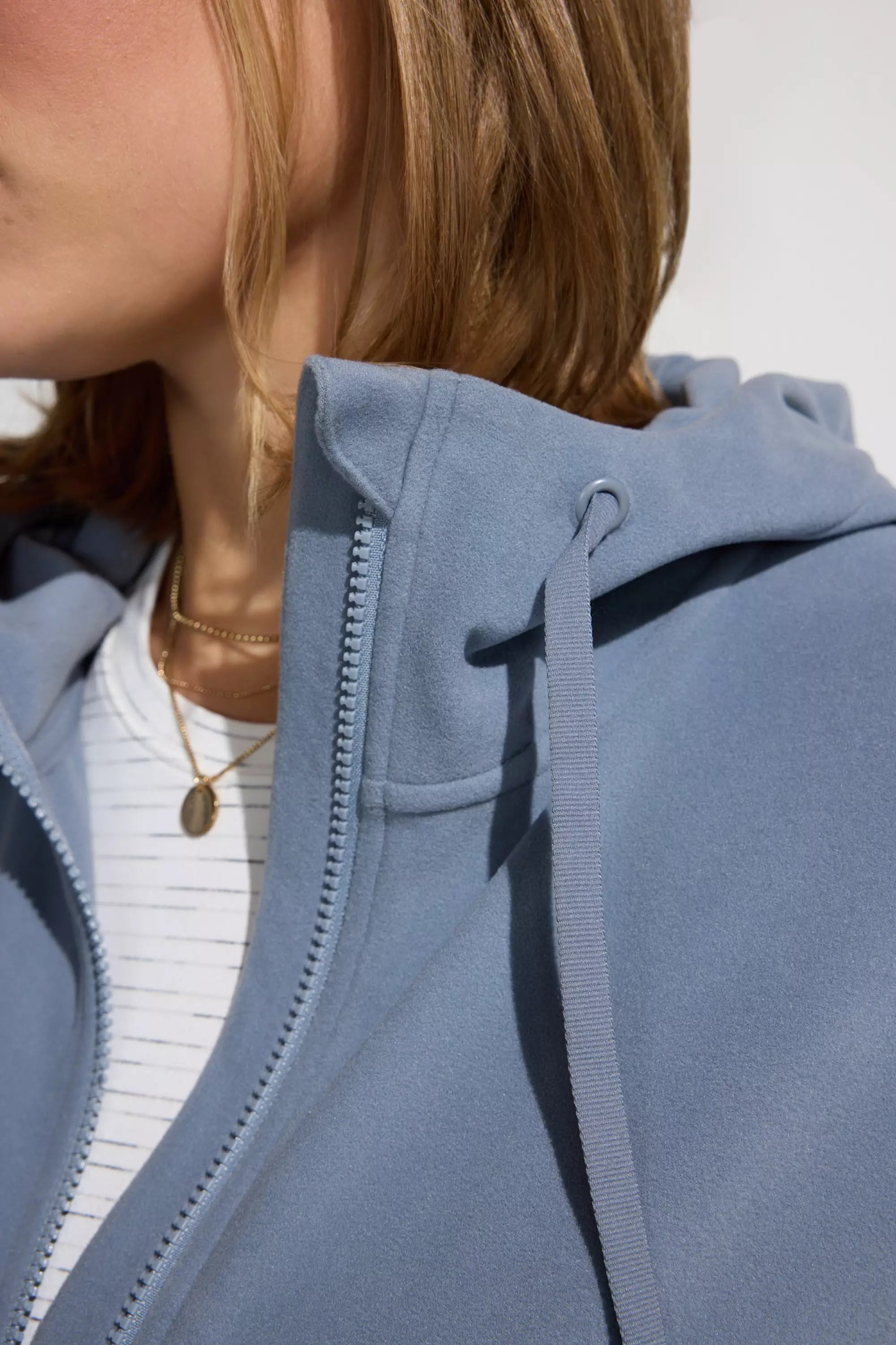 Women’s Cozy Full-Zip Velour Hoodie - Gray