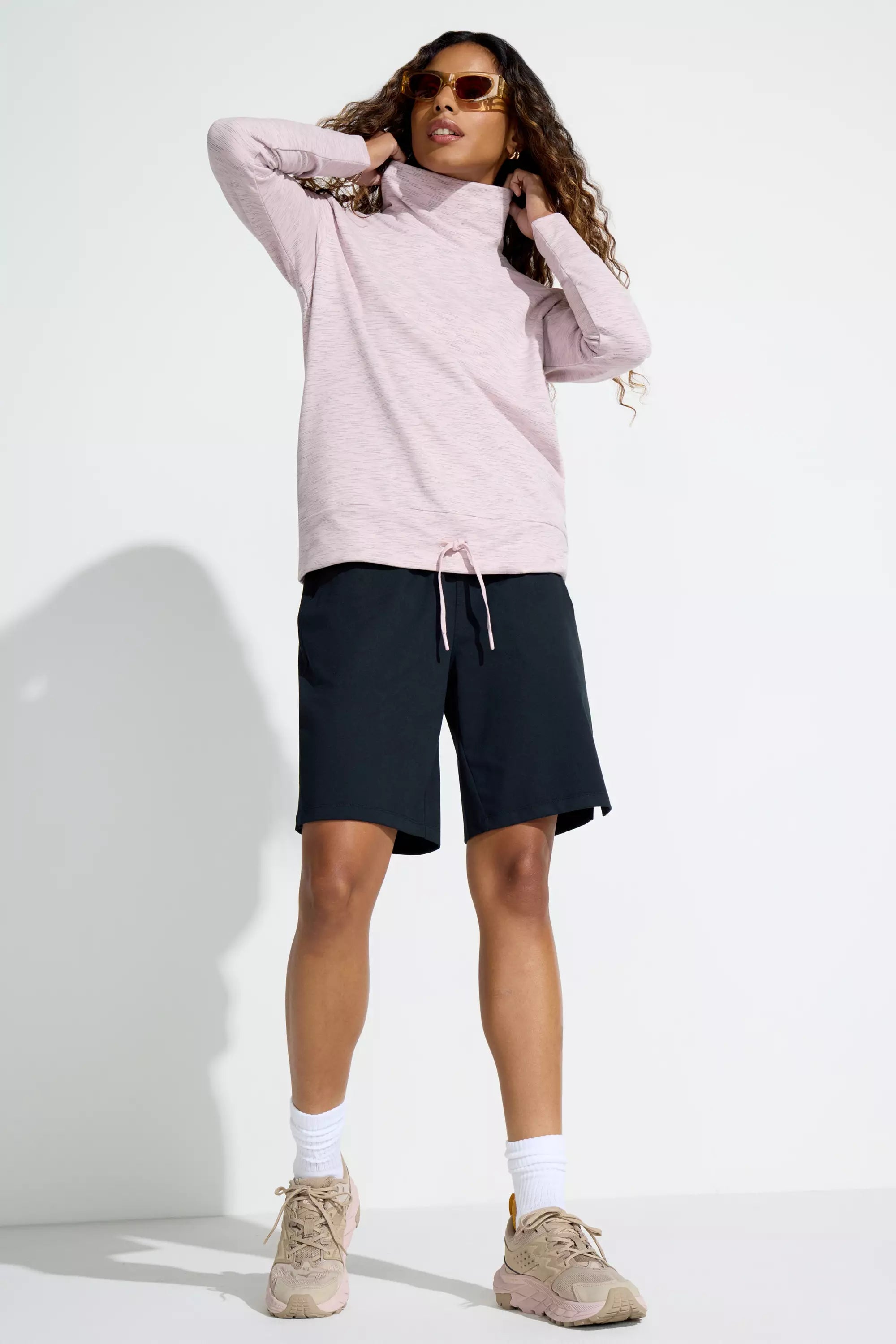 Women’s Space Dye Pullover Top - Purple Combo