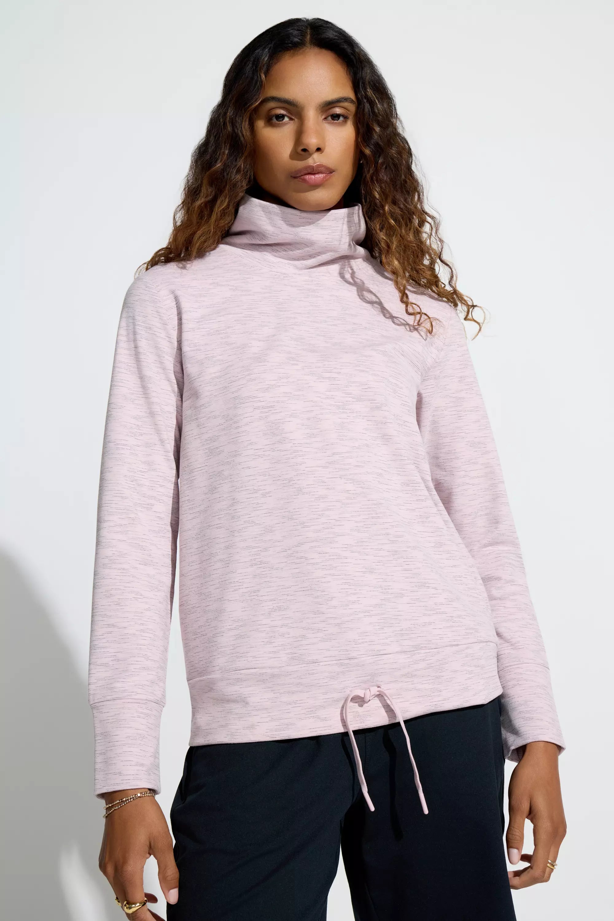 Women’s Space Dye Pullover Top - Purple Combo