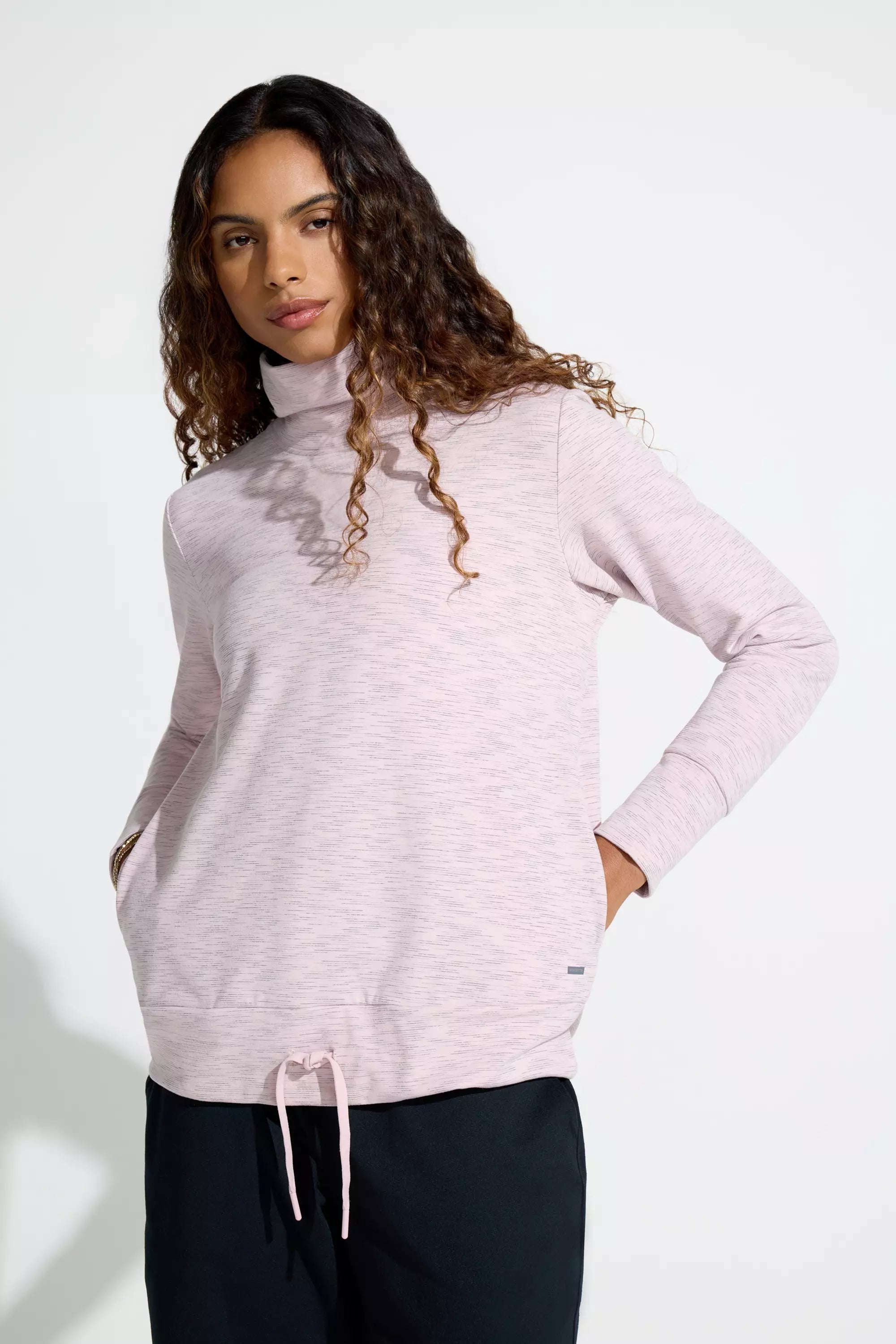 Women’s Space Dye Pullover Top - Purple Combo