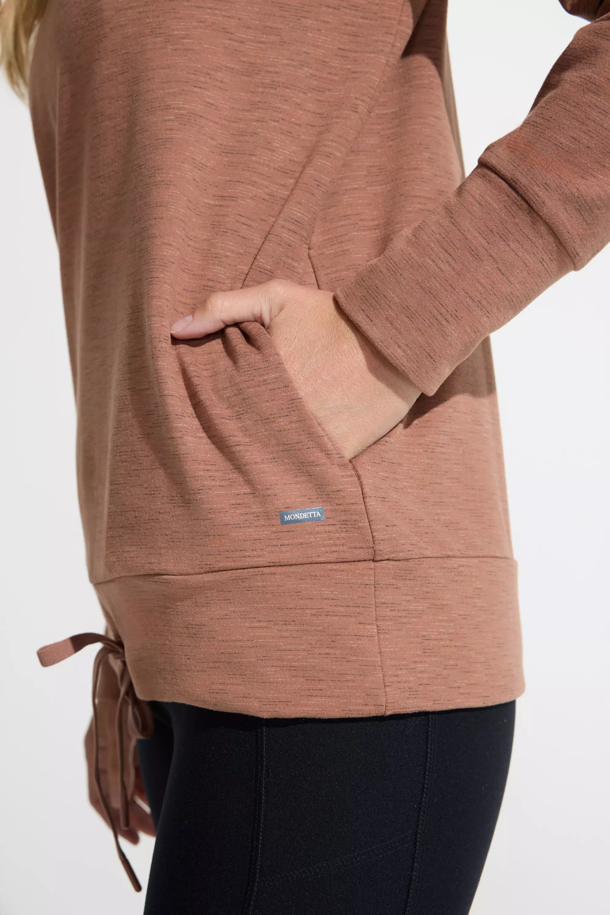 Women’s Space Dye Pullover Top - Brown Combo