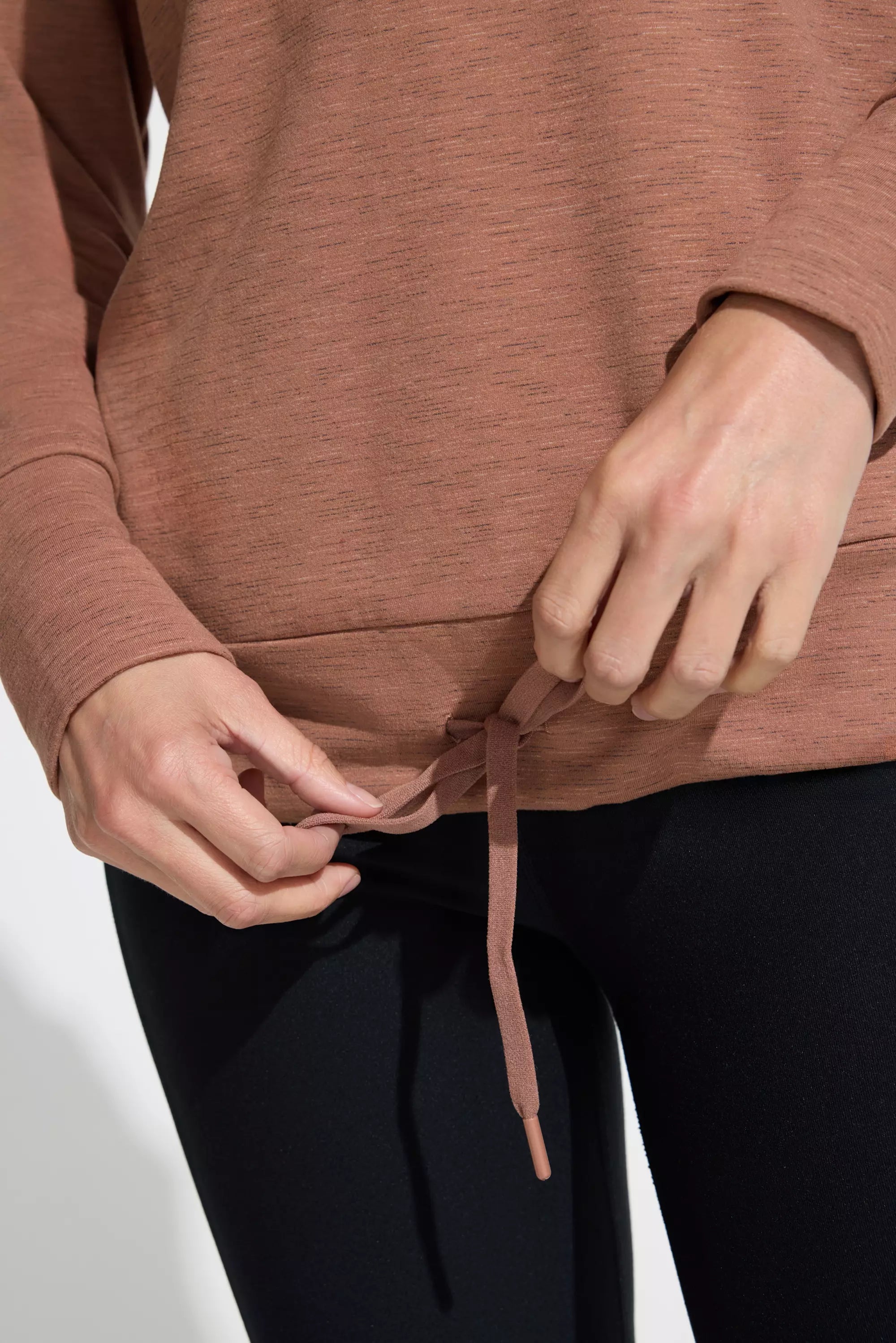 Women’s Space Dye Pullover Top - Brown Combo