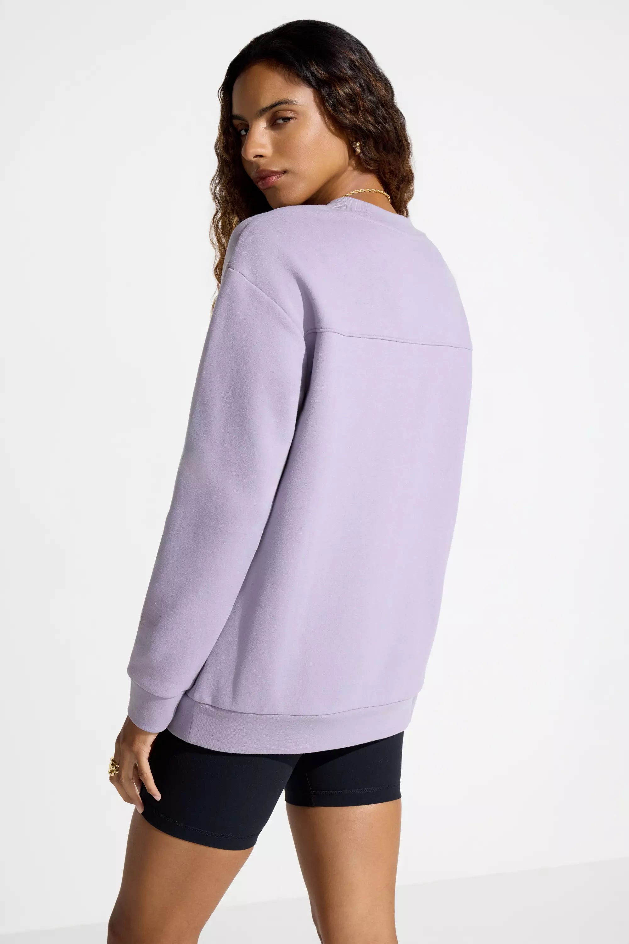 Womens Fleece Crew Neck Top