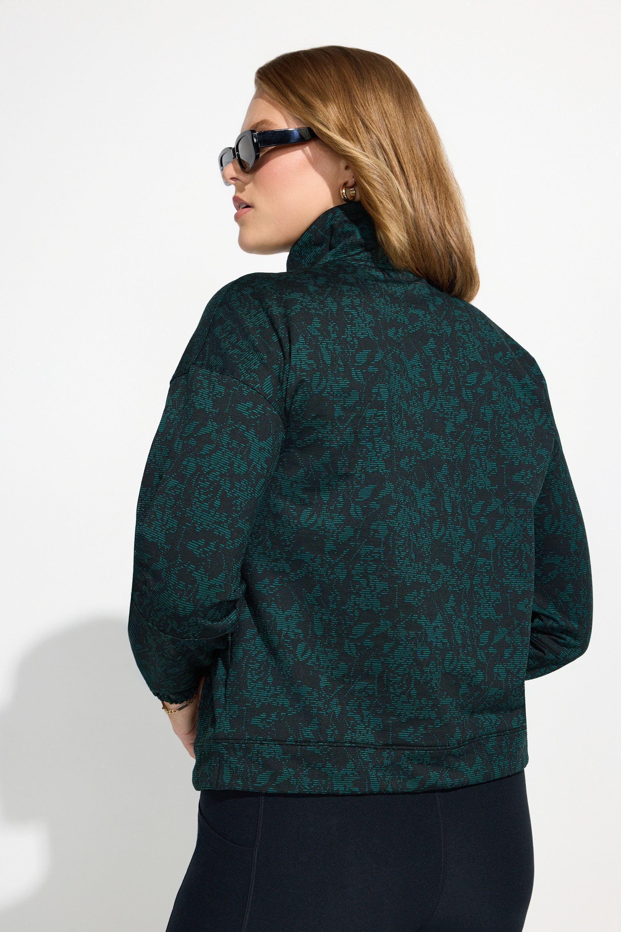 Women’s Brushed Back 1/2 Zip Top - Botanical Green