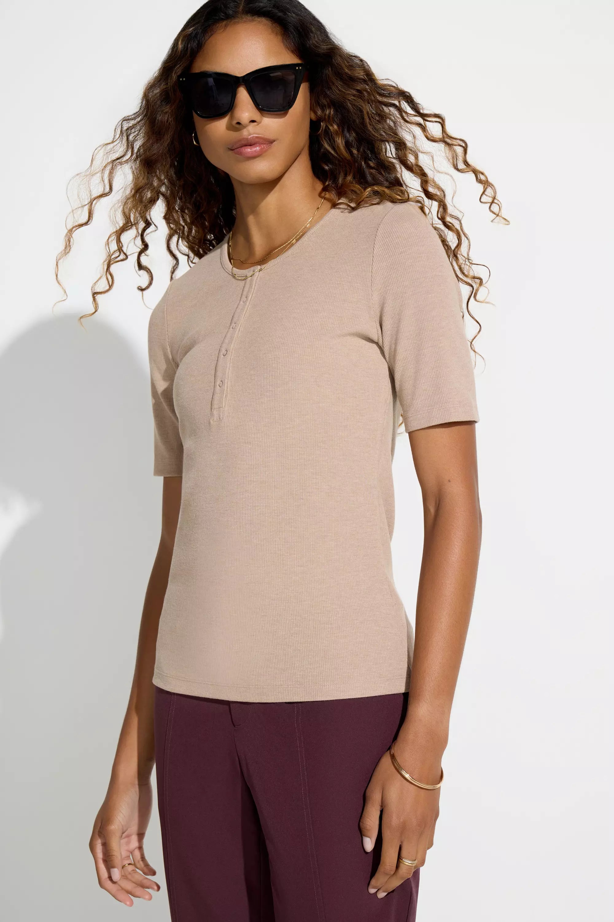 Women’s Short Sleeve Tee - Beige
