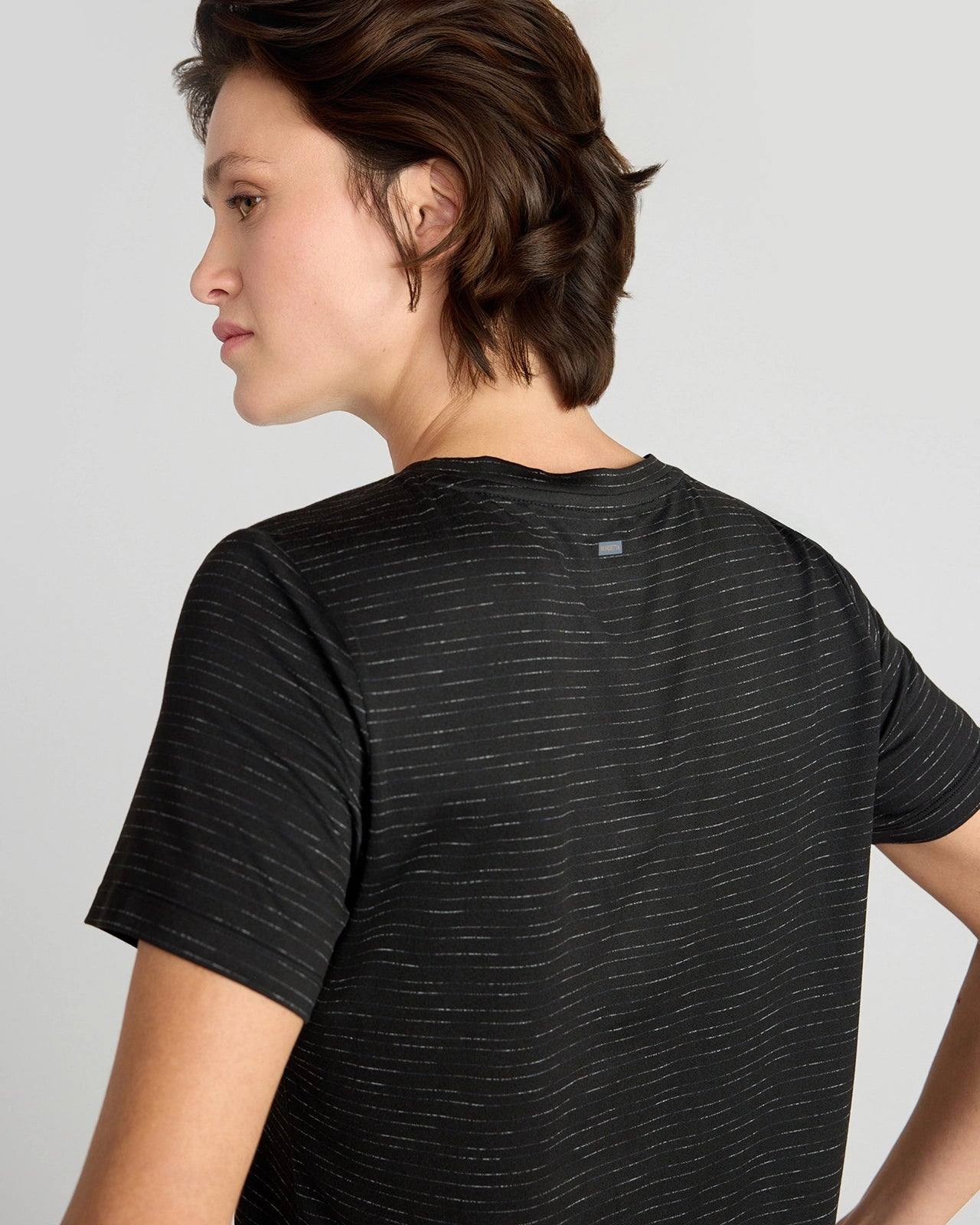 The GRS Certified Recycled Poly Space Dye Tee - Black