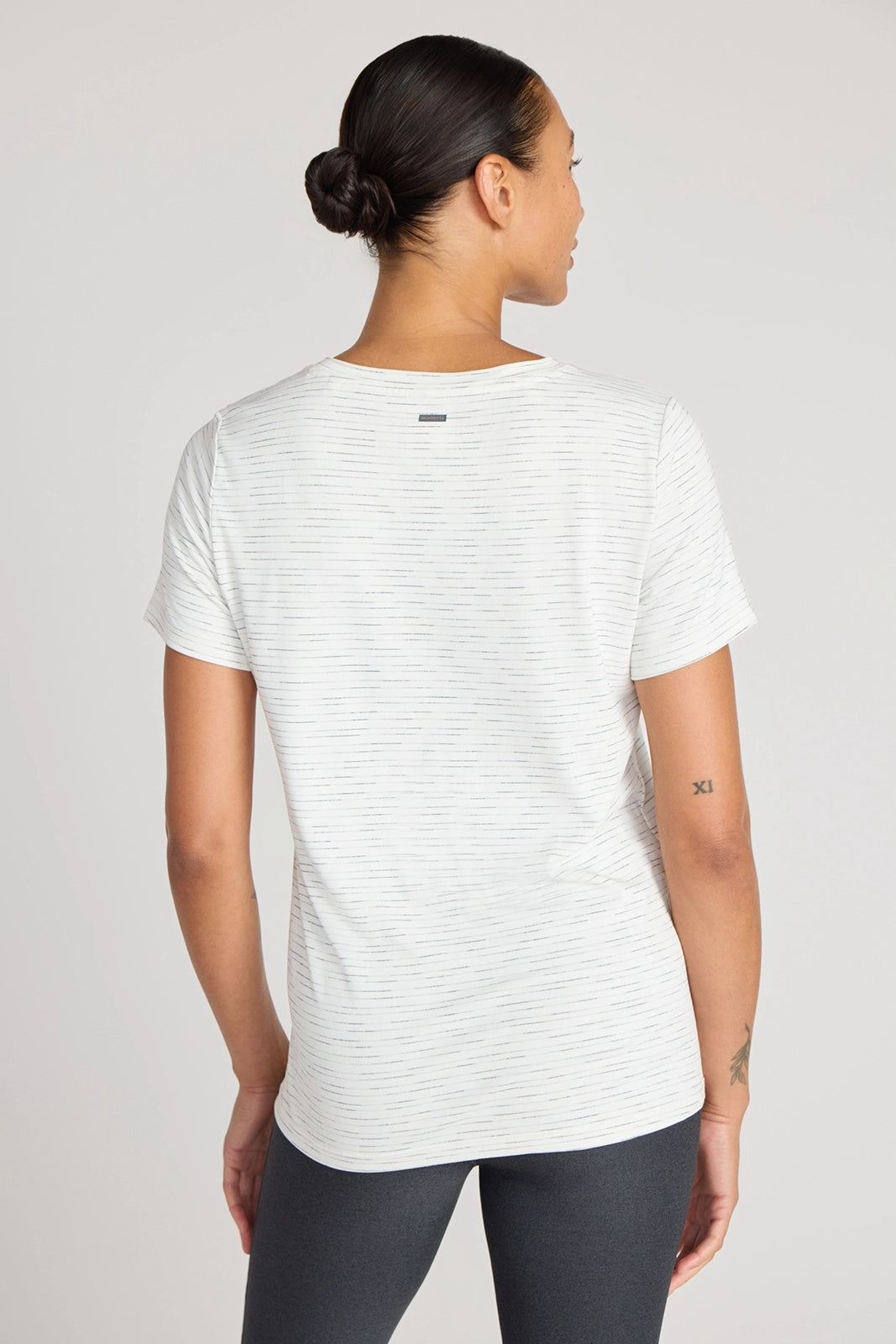 The GRS Certified Recycled Poly Space Dye Tee - White Combo