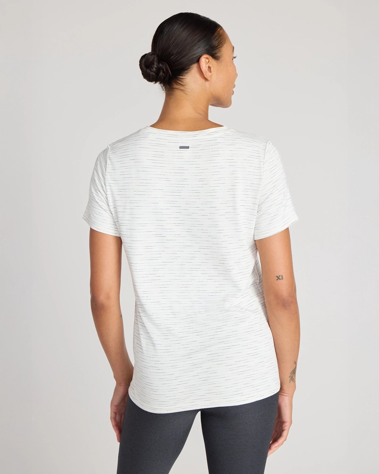 The GRS Certified Recycled Poly Space Dye Tee - White Combo