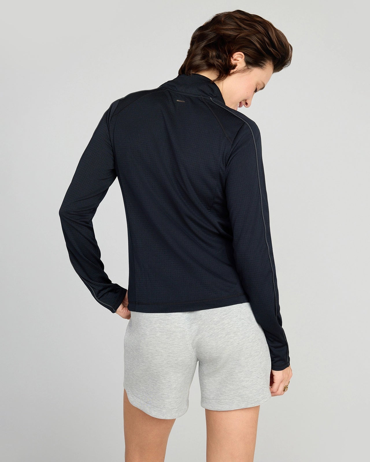 The Run Active GRS Certified Recycled Poly 1/4 Zip Top - Black