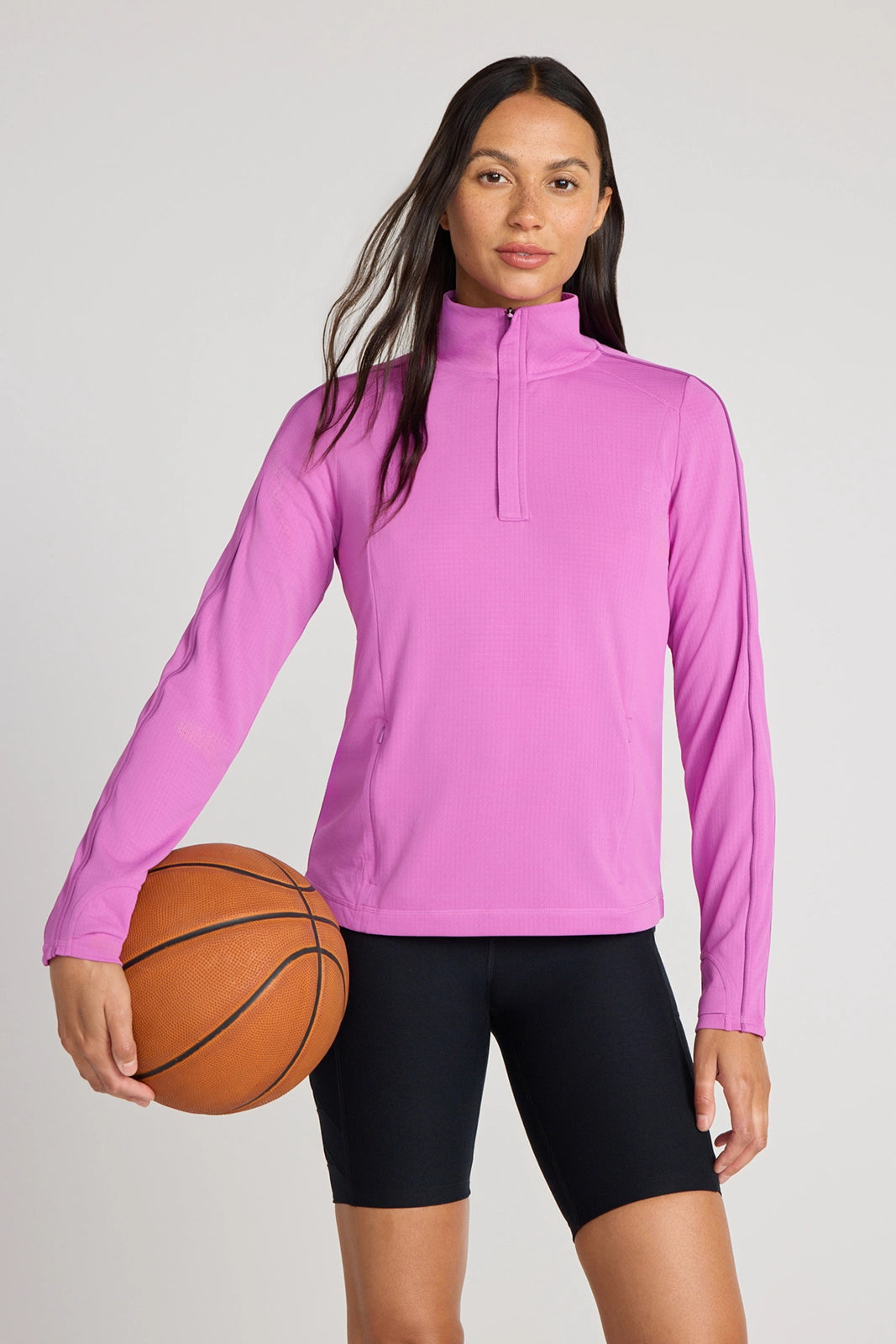 The Run Active GRS Certified Recycled Poly 1/4 Zip Top - Purple