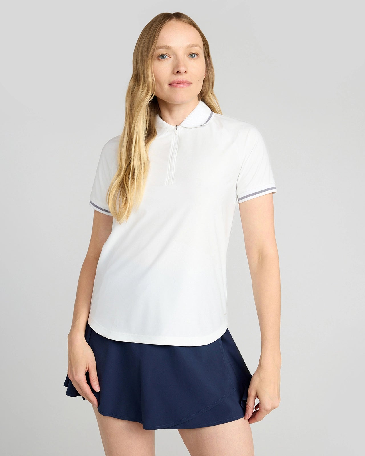 The Active GRS Certified Recycled Poly Diamond Knit Polo - White