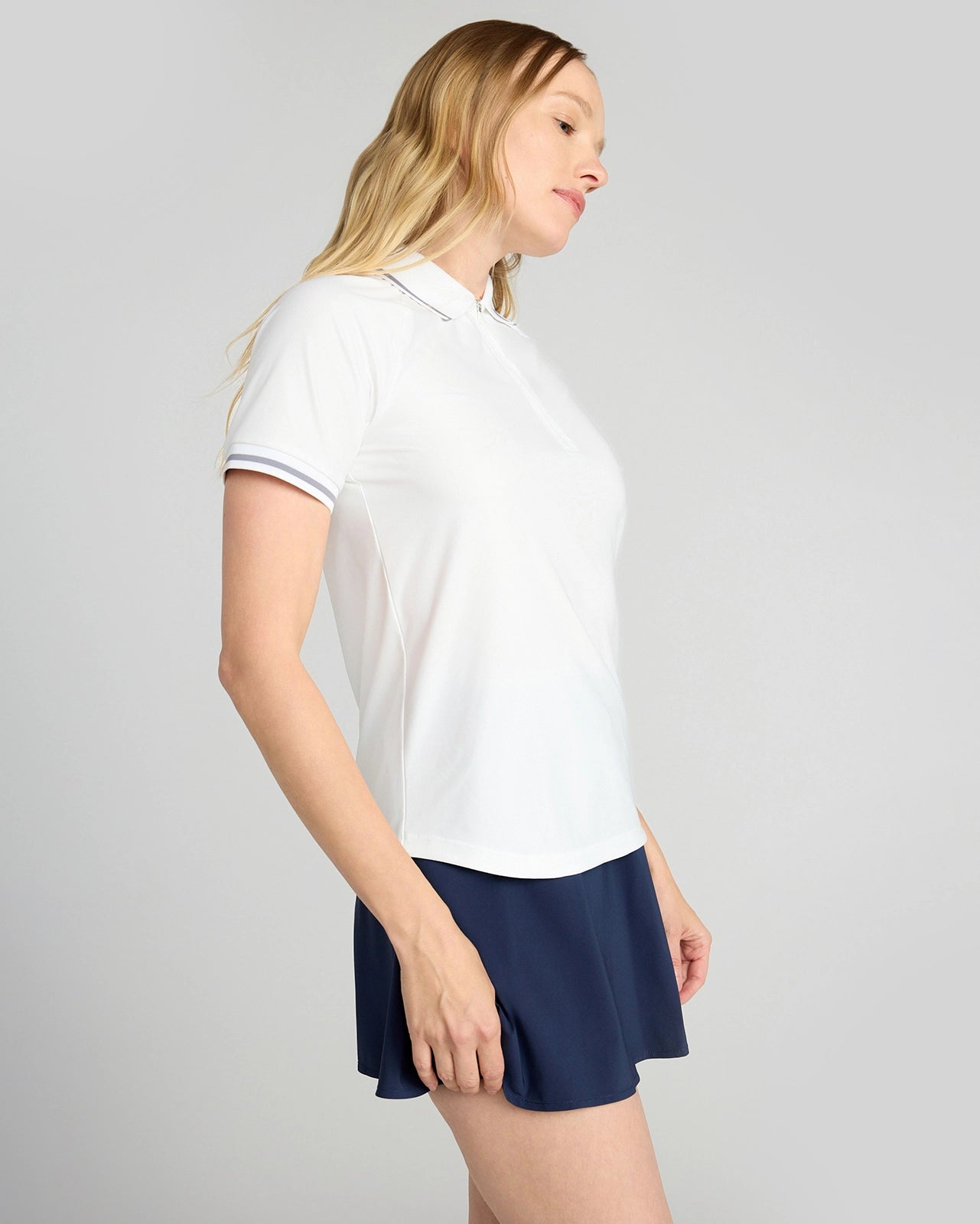 The Active GRS Certified Recycled Poly Diamond Knit Polo - White