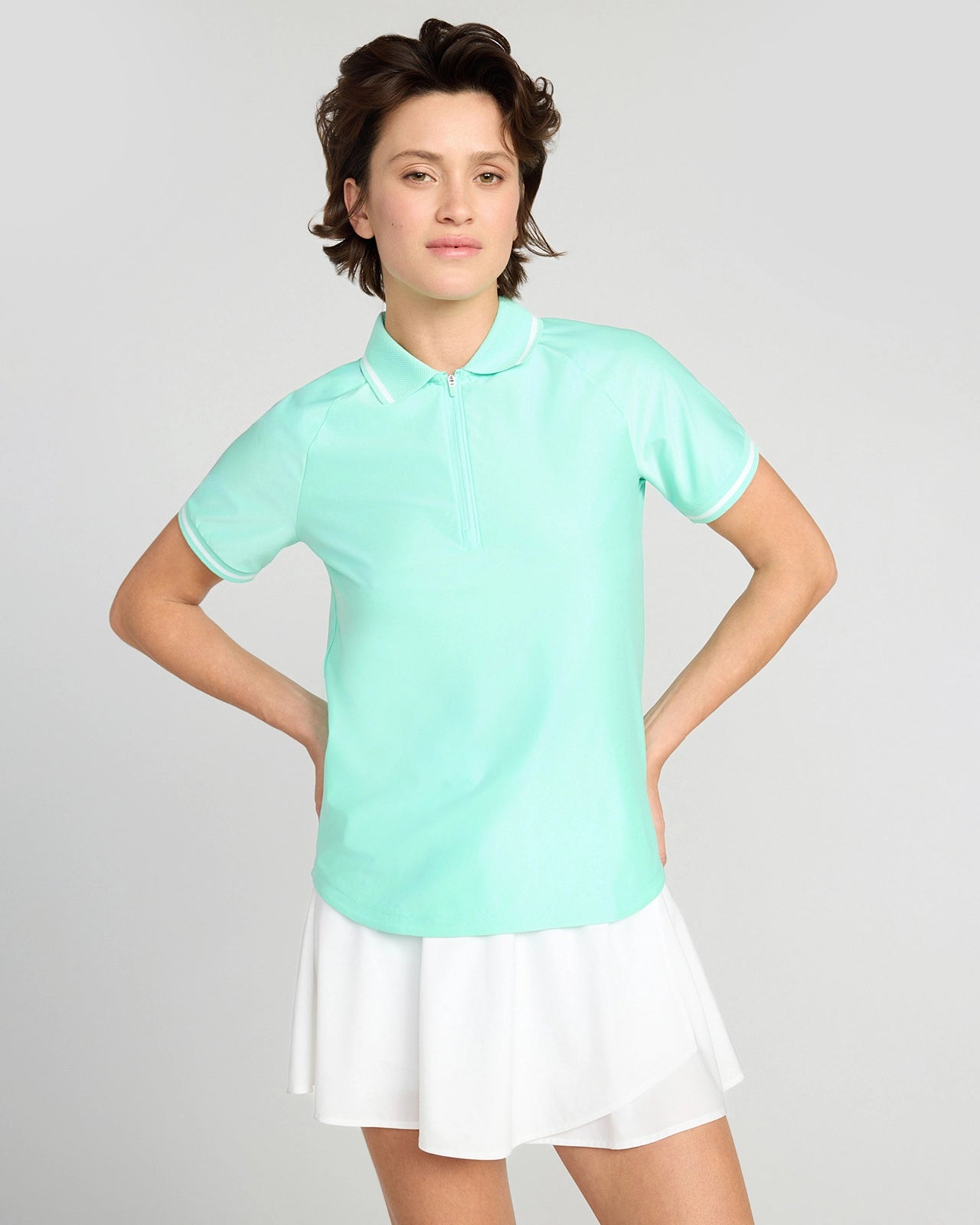 The Active GRS Certified Recycled Poly Diamond Knit Polo - Green